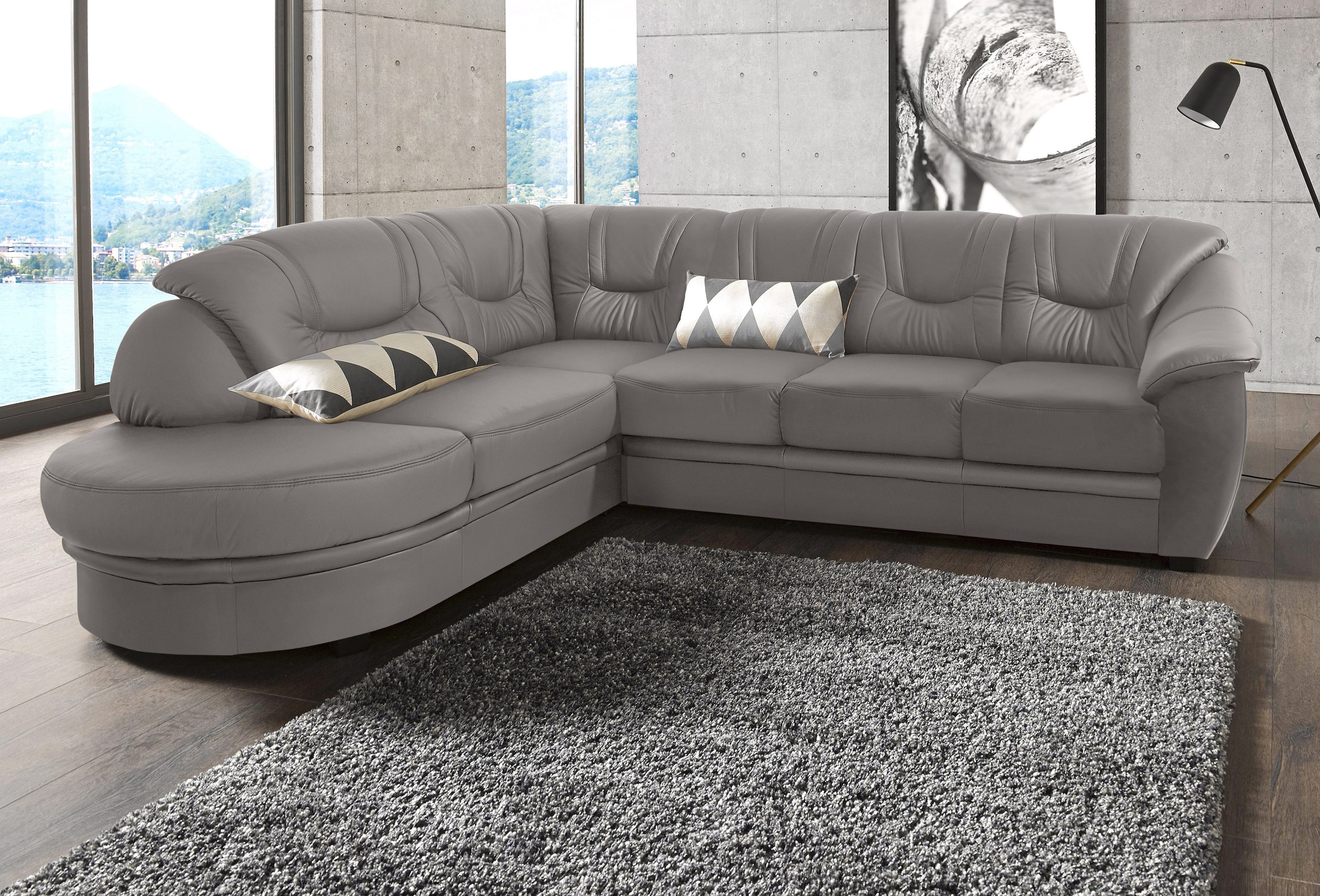 sit&more Ecksofa »Savoni L-Form«, wahlweise mit Bettfunktion