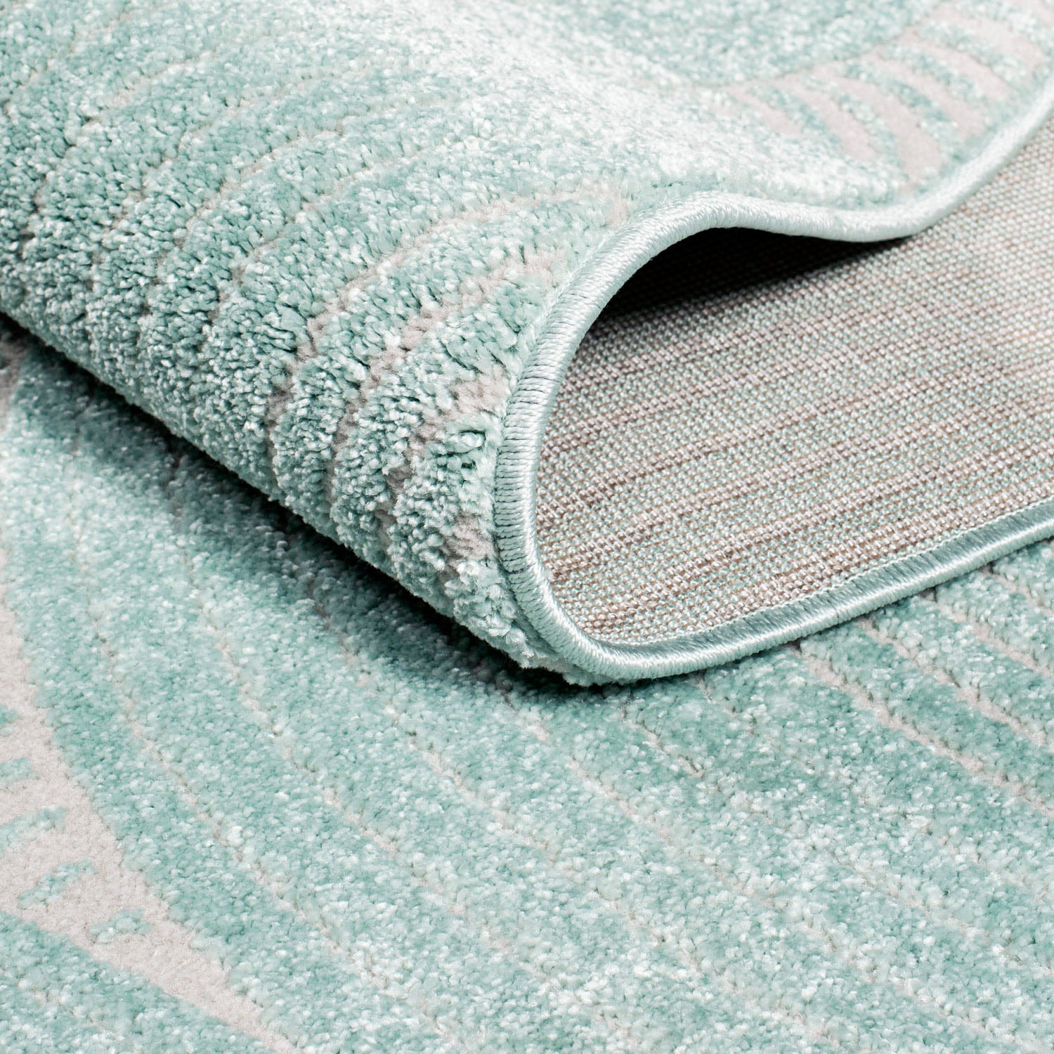 Carpet City Teppich »Friseé-Teppich FANCY 647«, rechteckig, 12 mm Höhe, Kurzflor,3D-Optik,Kreisförmiges Muster, Wohnzimmer,Schlafzimmer