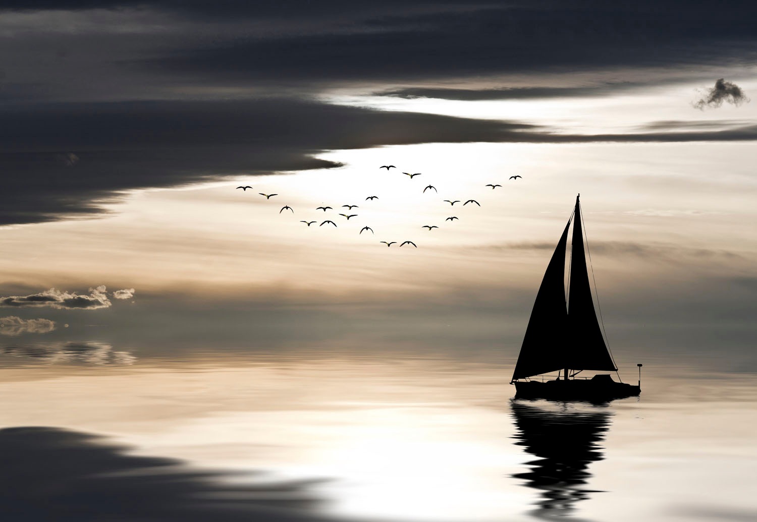 queence Acrylglasbild »Etellix«, Himmel-Meer-Spa-Spa Bilder-Schiffe-Meer Bi günstig online kaufen
