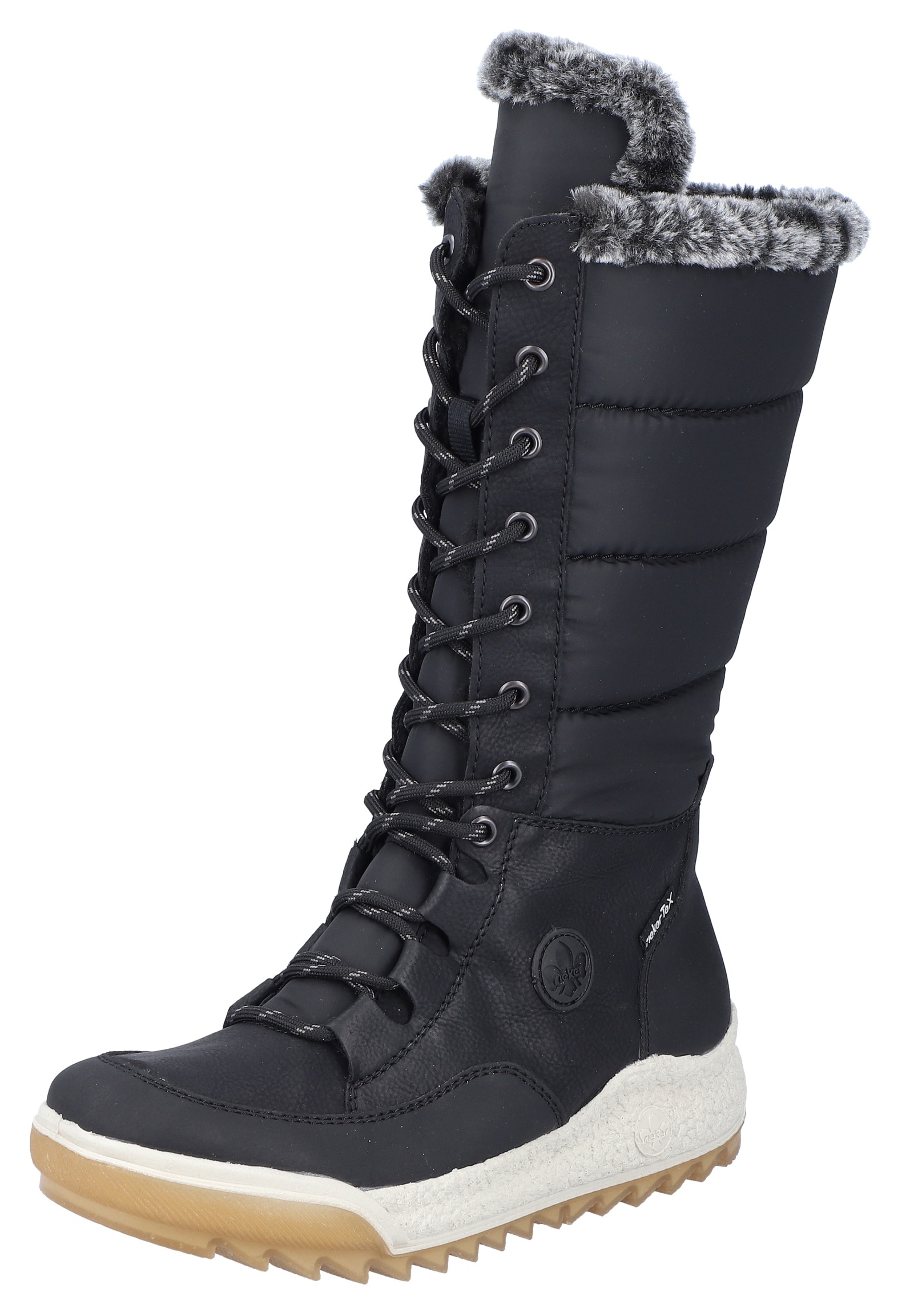 Rieker Winterstiefel, mit Fellimitat-Besatz am Schaftrand