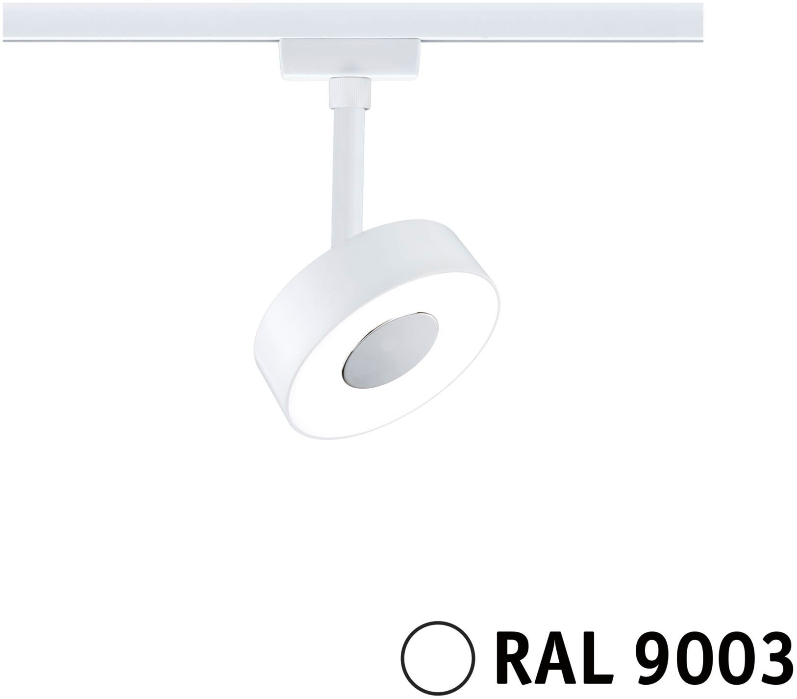 Paulmann Schienensystem-Leuchten »URail LED Schienenspot 3-Step-Dim Circle Einzelspot Signalweiß«, Memoryfunktion, mehrere Helligkeitsstufen