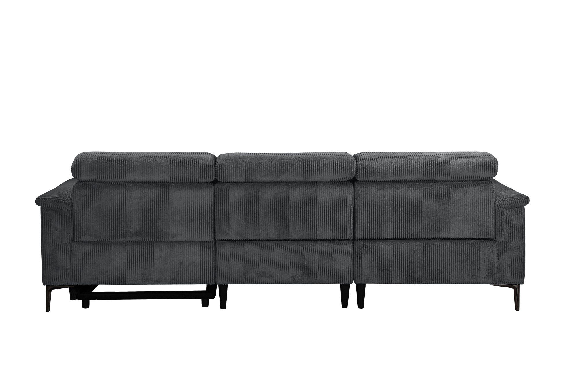 Places of Style Ecksofa »Lund in Cord, L-Form, 261 cm, manuelle und elektr. Relaxfunktion,«, USB-A und Kopfteilverstellung