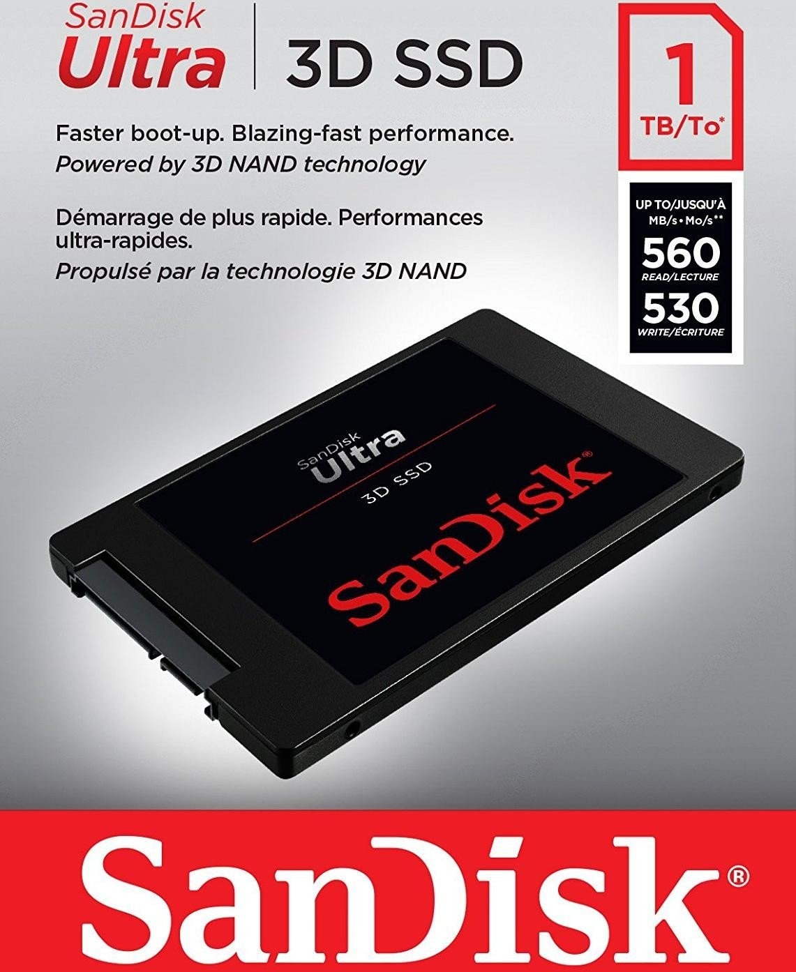 Sandisk interne SSD »Ultra 3D SSD«, 2,5" Zoll, Anschluss SATA III