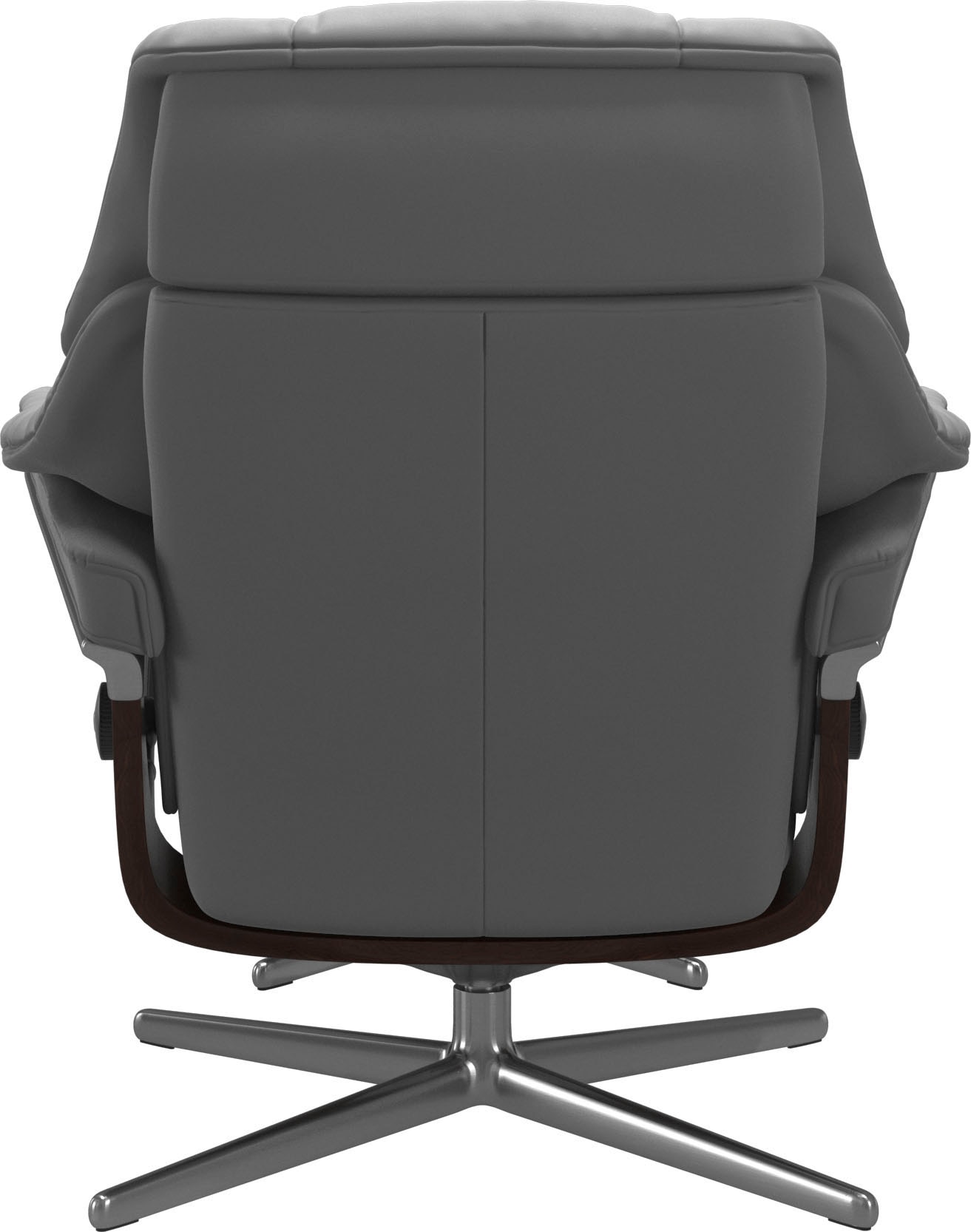 Stressless® Relaxsessel »Reno«, (Set, Relaxsessel mit Hocker), mit Hocker, mit Cross Base, Größe S, M & L, Holzakzent Braun