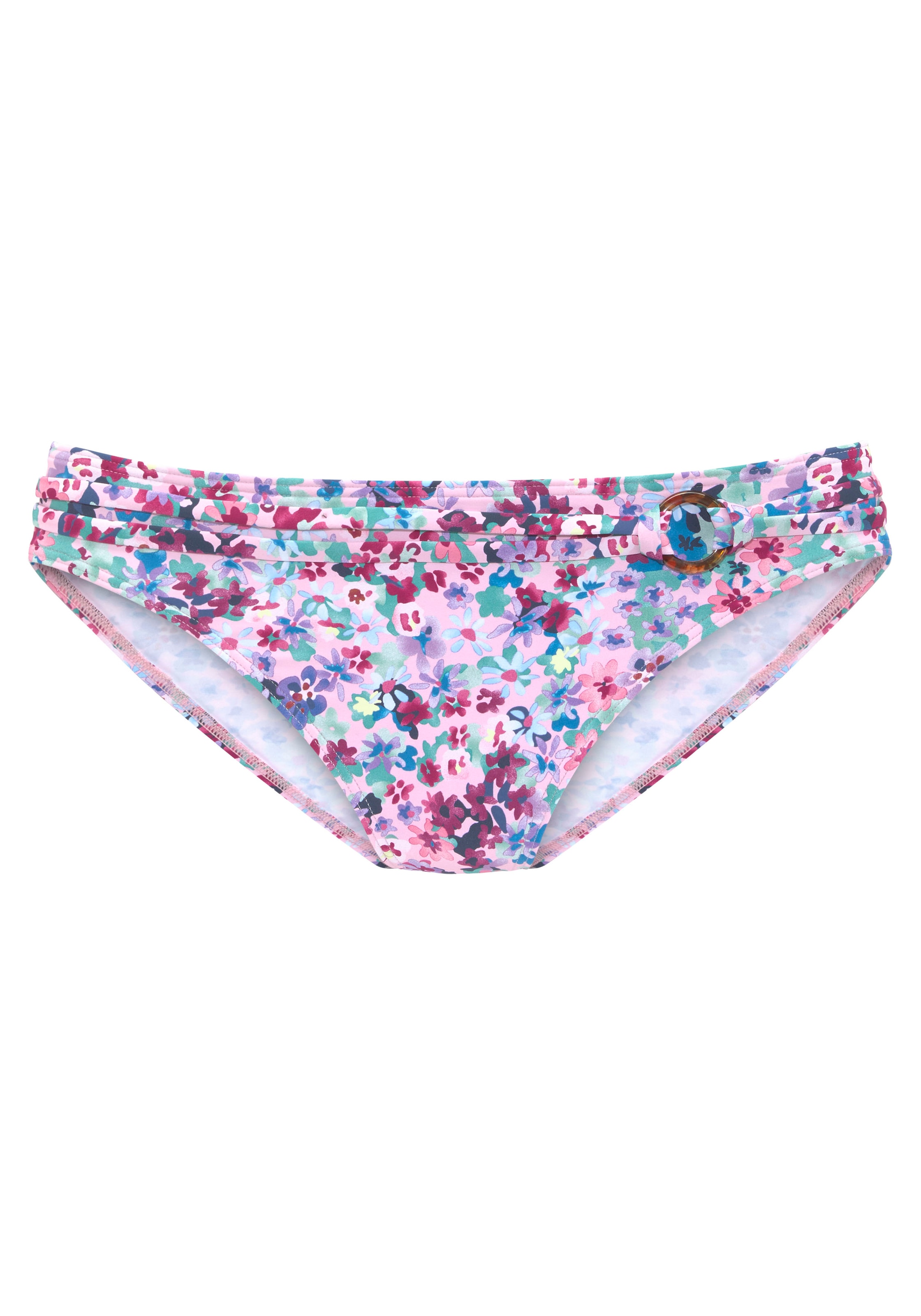 s.Oliver Bikini-Hose »Scatter«, mit Ring in Hornoptik, aus Microfaser, mit recyceltem Polyamid