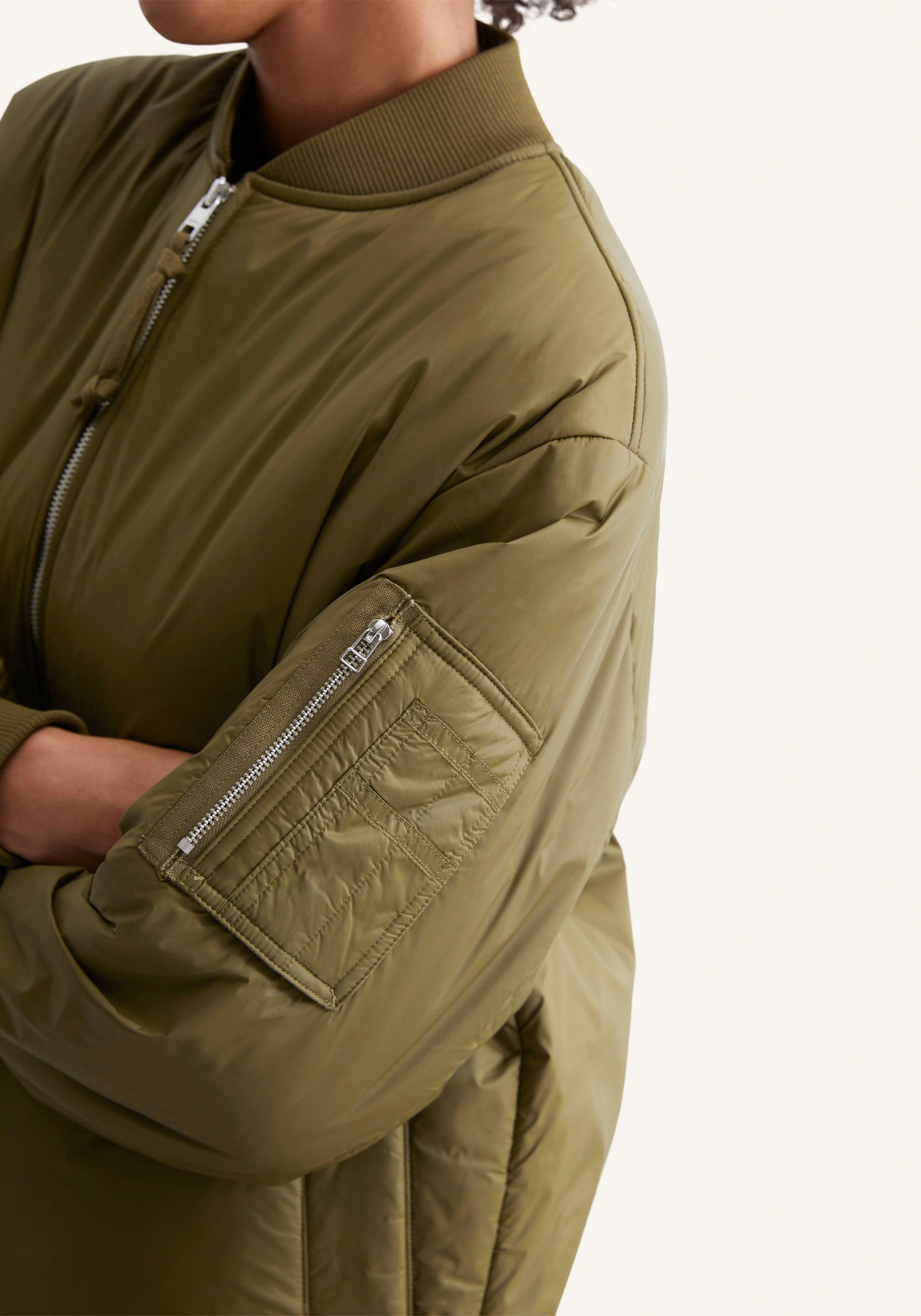 Marc O'Polo DENIM Kurzmantel, im Long-Bomber-Look