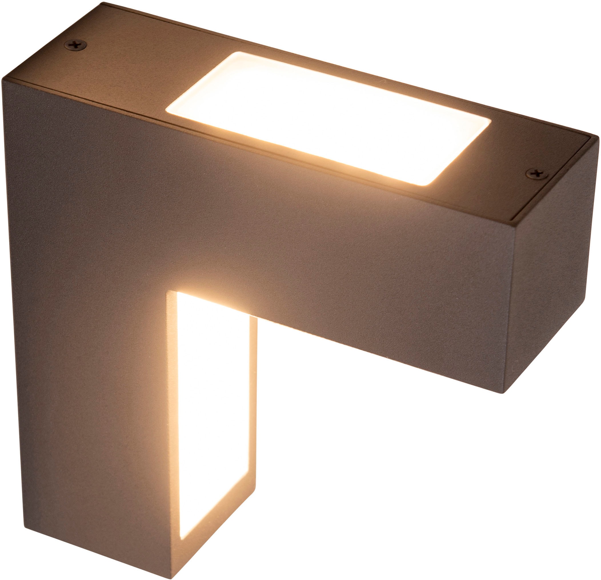 näve LED Außen-Wandleuchte »Angus«, 1 flammig, anthrazit/opal Up/Downlight incl. LED IP 54 neutralweißes Licht
