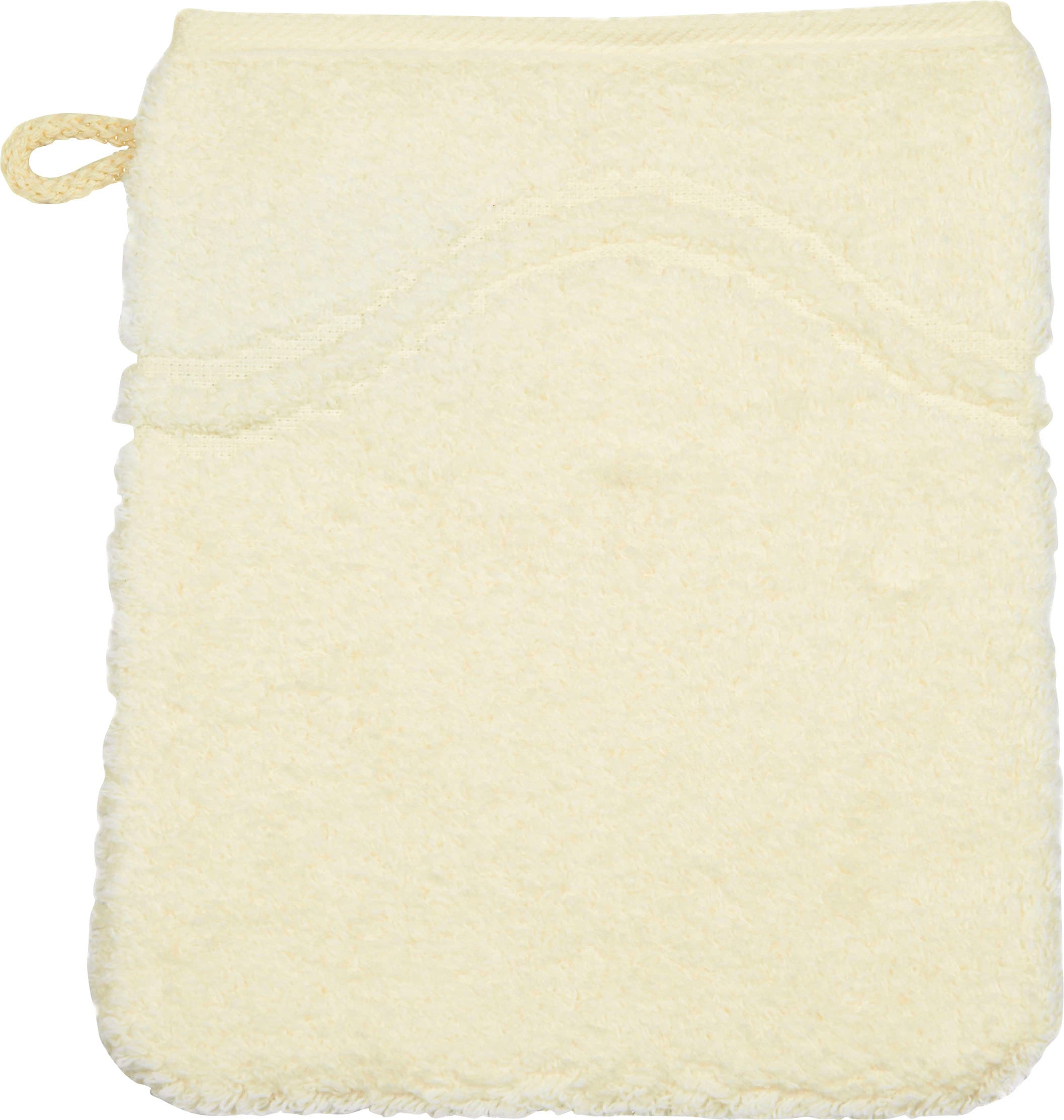 ROSS Waschhandschuh »Cashmere feeling« mit Wellen-Bordüre