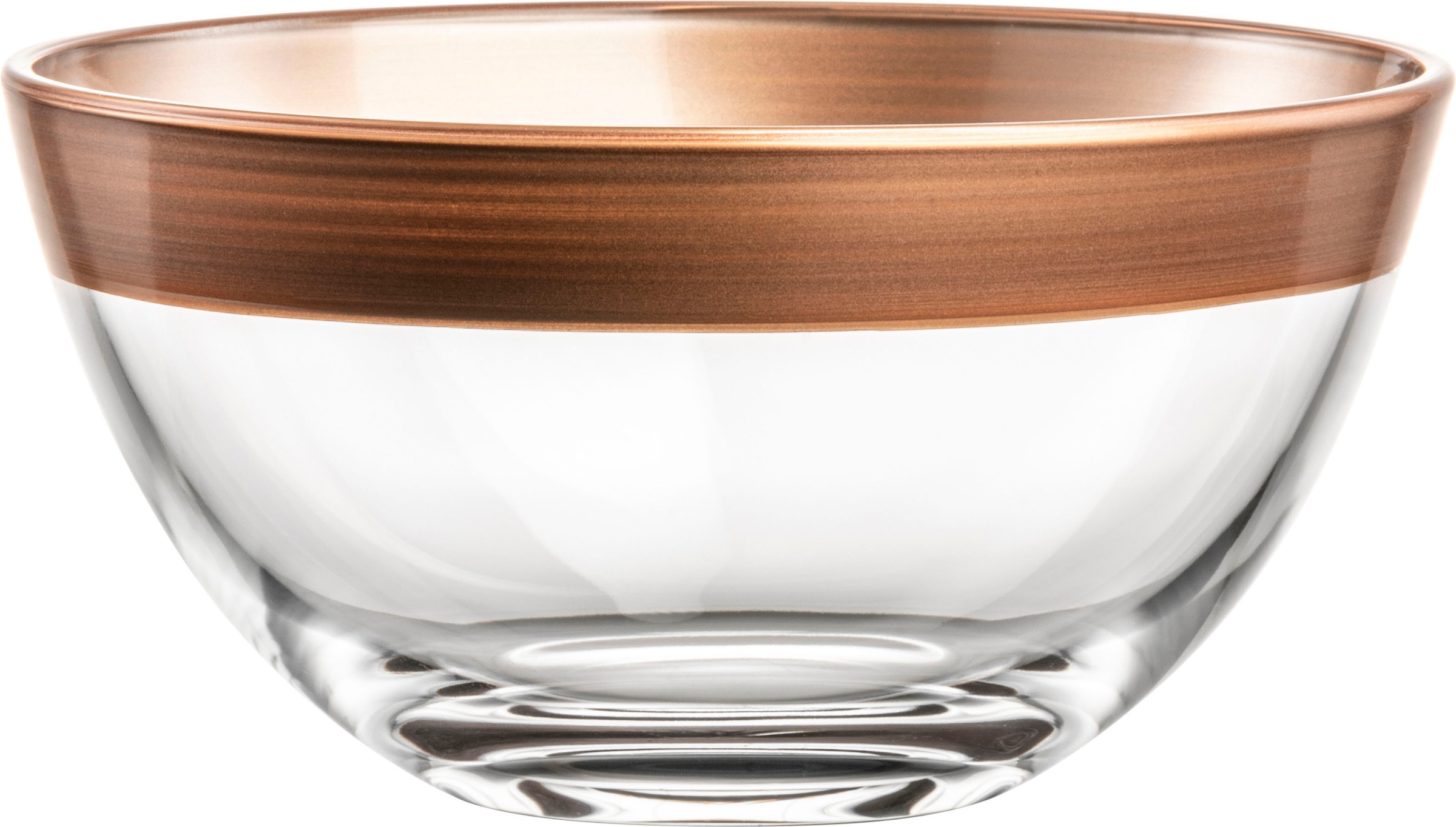 Eisch Germany Müslischale »KAYA COPPER«, 2 tlg., aus Kristallglas, im Geschenkkarton, in Handarbeit in Kupfer veredelt