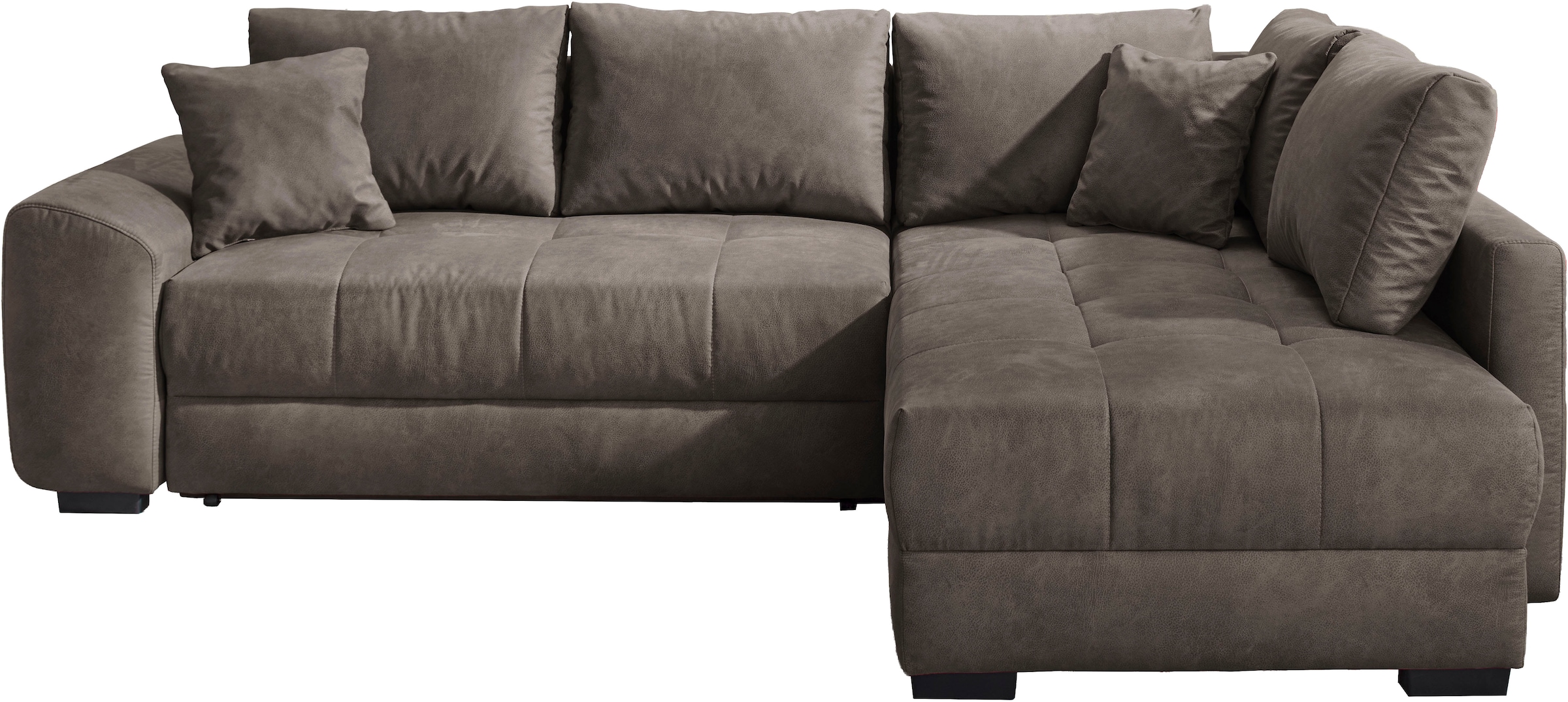 Jockenhöfer Gruppe Ecksofa »Amalfi, L-Form, B: 270 cm, Liegefl. 146x224 cm, Dauerschlafsofa« Tonnentaschen-Federkern, Topper, Bettkasten & Kissen