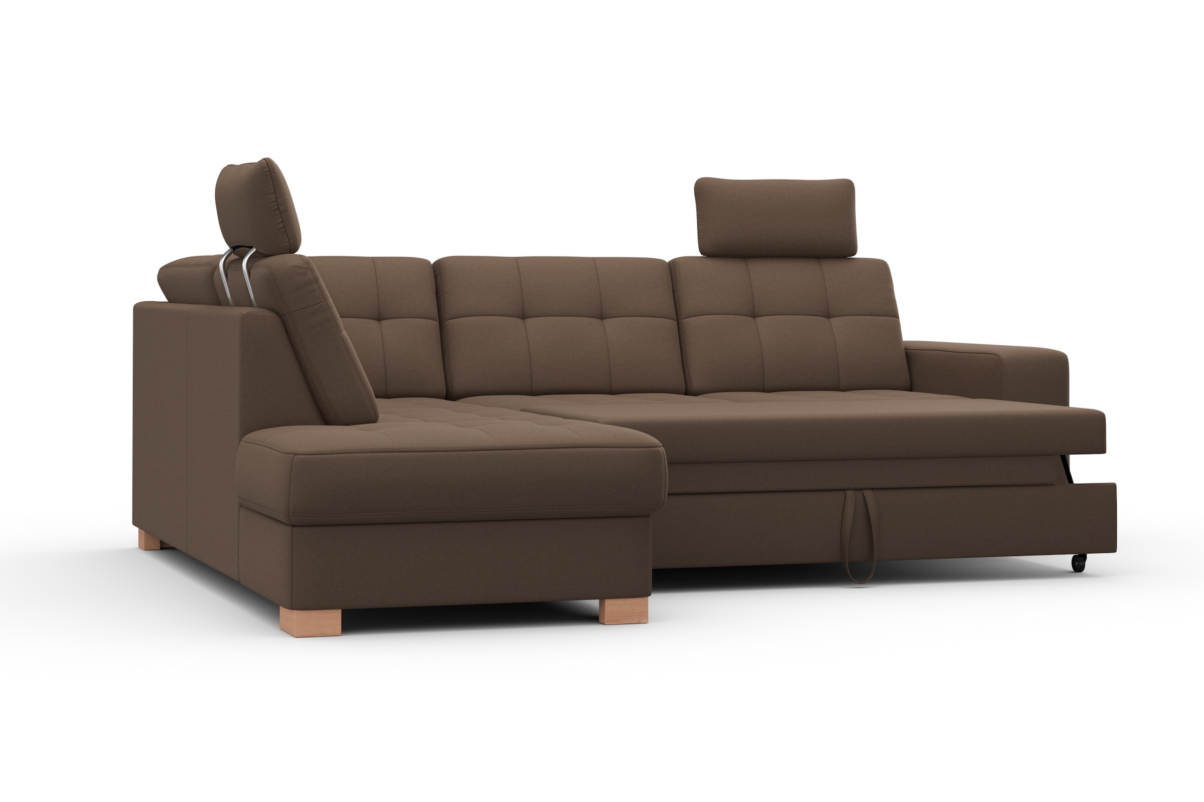 sit&more Ecksofa »Quincy L-Form«, wahlweise mit Bettfunktion und Bettkasten