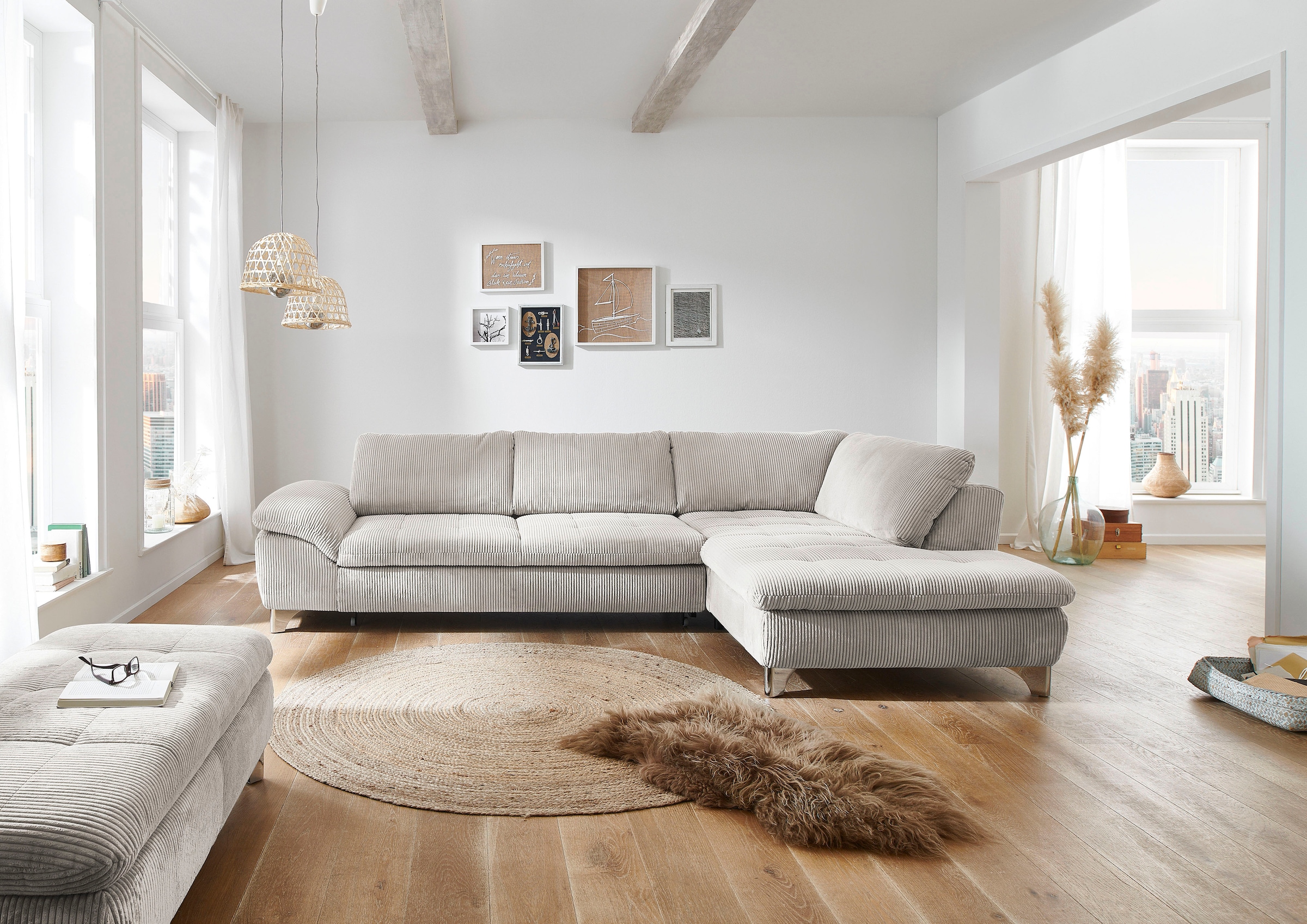 Die PlanBar Ecksofa »MP-IN14007 L-Form« wahlweise mit Bettfunktion und vers günstig online kaufen