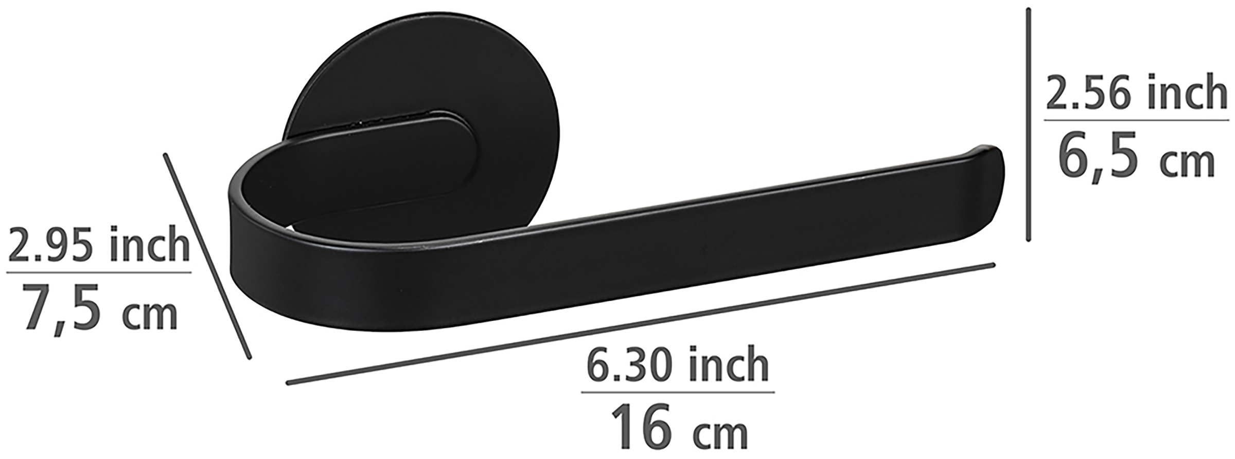 WENKO Toilettenpapierhalter »Turbo-Loc® Modell Bivio«, aus Aluminium, Befestigen ohne Bohren