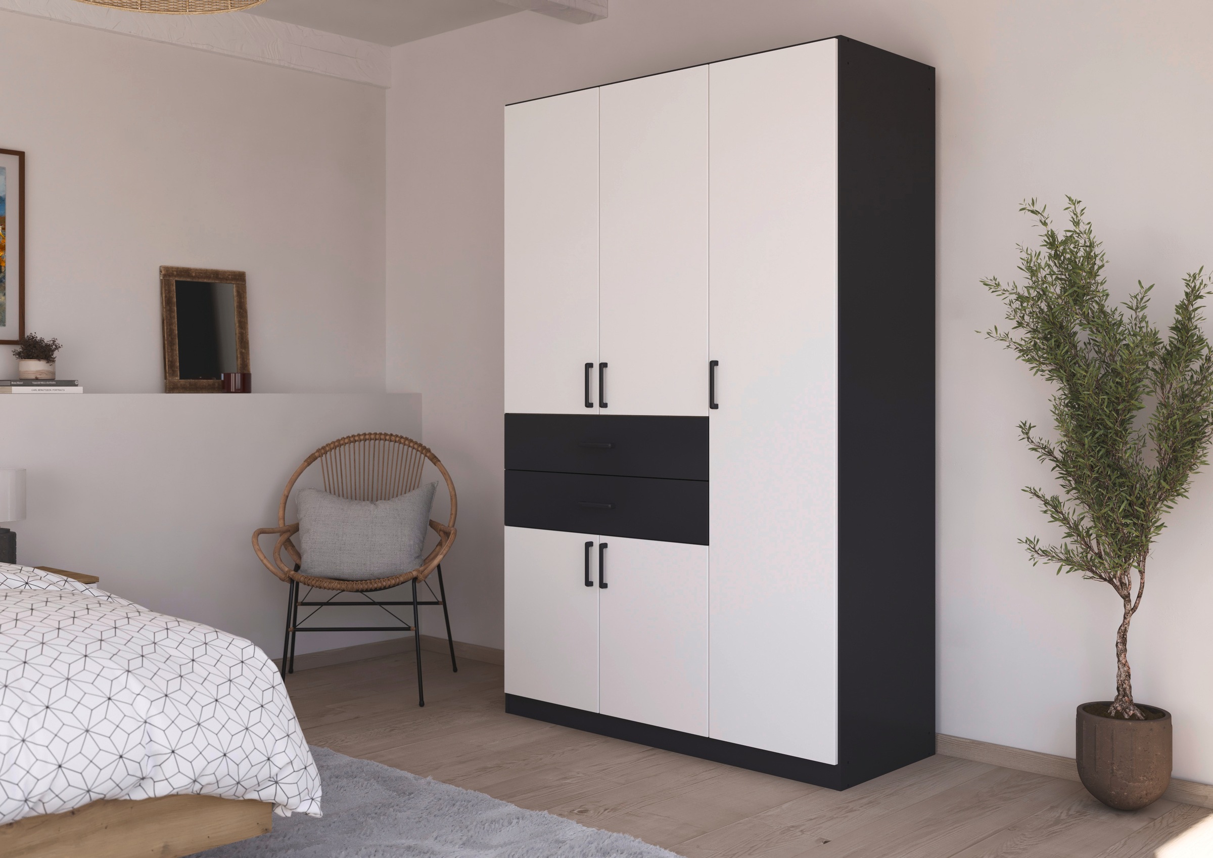 rauch Drehtürenschrank "Kleiderschrank Schrank Garderobe MAIKA mit Dekor-Fr günstig online kaufen