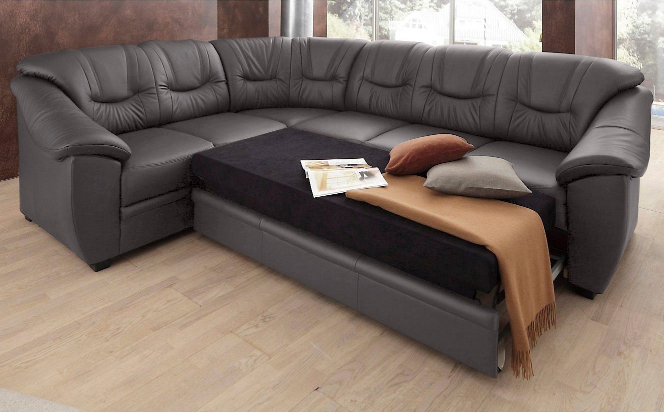 sit&more Ecksofa »Savona L-Form«, wahlweise mit Bettfunktion, inklusive Federkern, frei im Raum stellbar