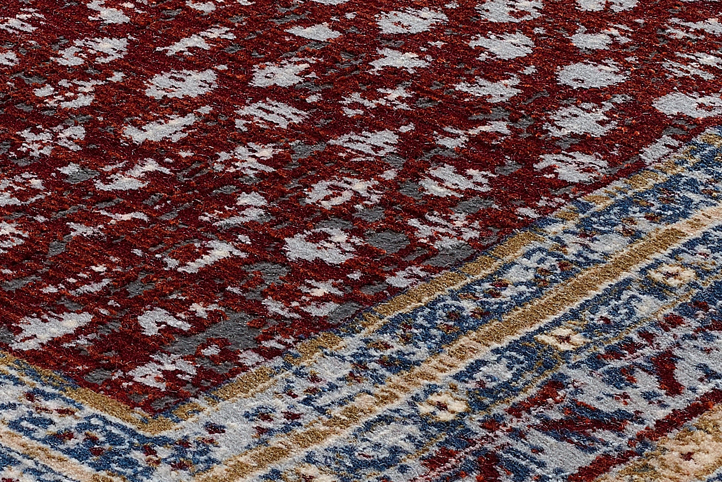 WK WOHNEN Teppich »POINTS«, rechteckig, 7 mm Höhe, hochwertiger Materialmix mit seidigem Glanz