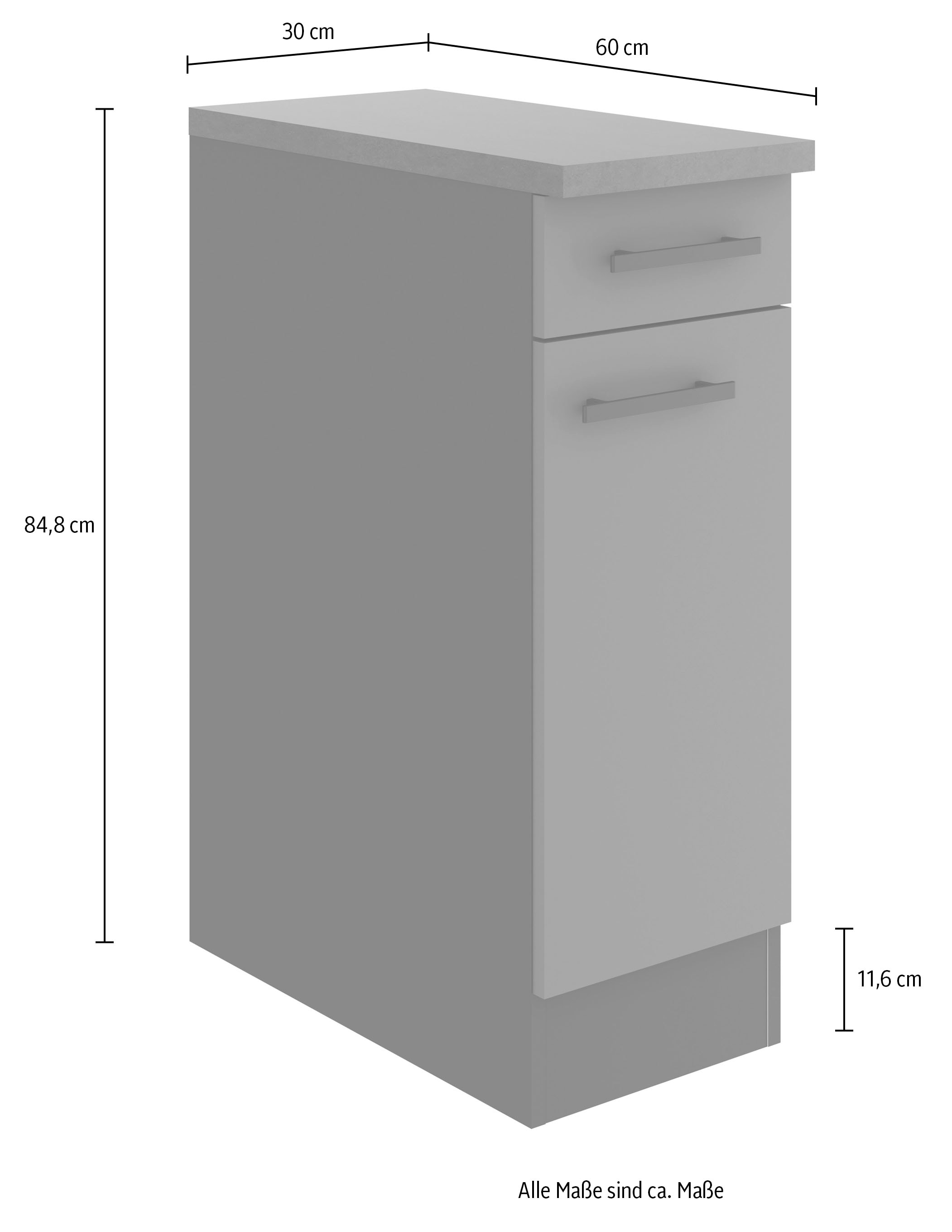 OPTIFIT Unterschrank »Bella« Breite 30 cm, 1 Tür, 1 Einlegeboden, 1 Schubkasten