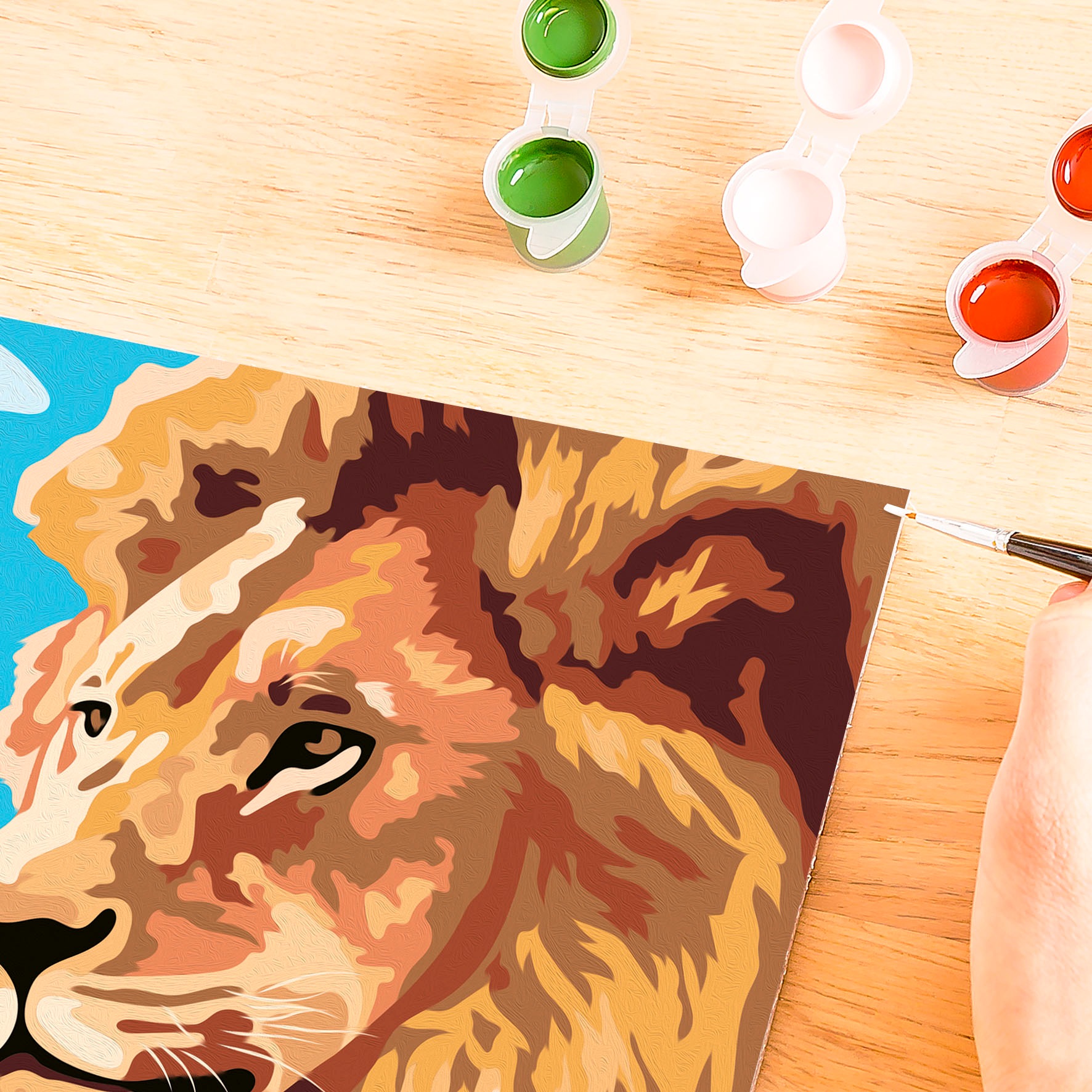 Ravensburger Malen nach Zahlen »CreArt, Löwe mit Baby«, Made in Europe
