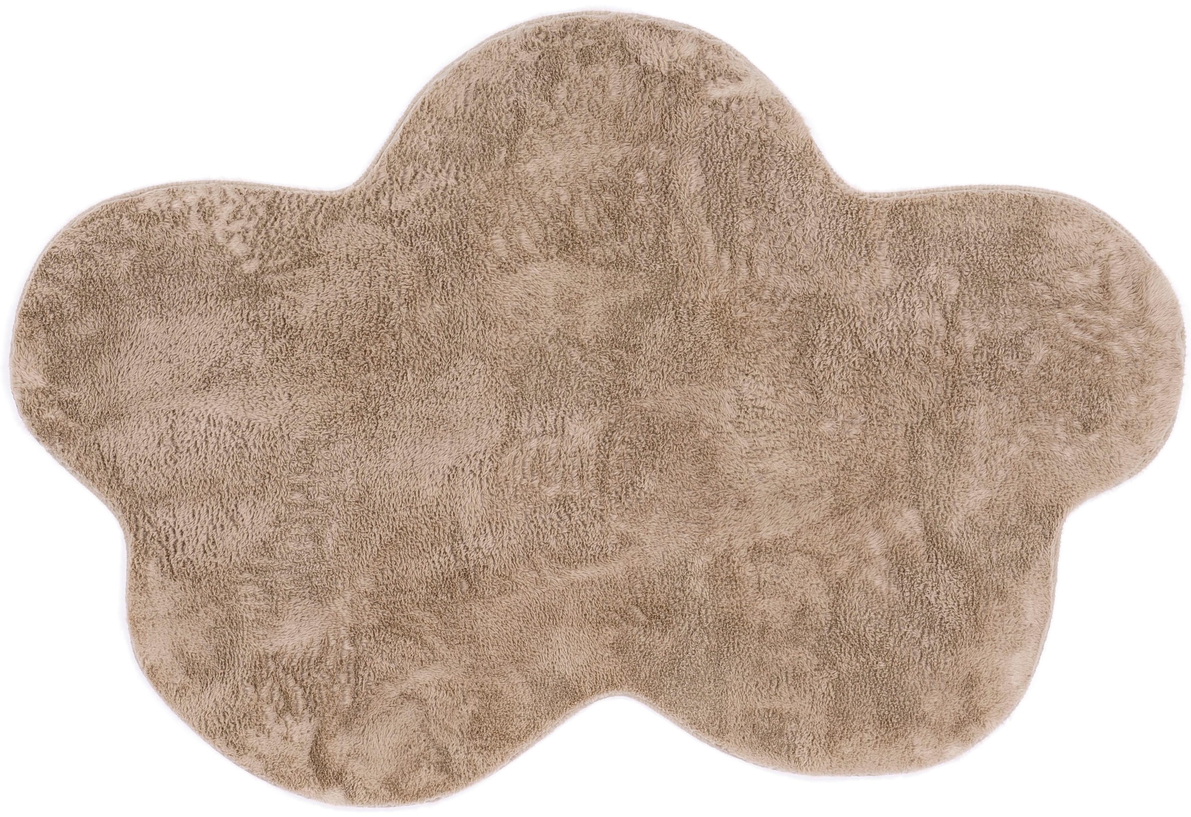 Paco Home Teppich »Pelt 640 Wolke«, wolkenförmig, 16 mm Höhe, Kunstfell, Uni Farben, sehr weicher Flor