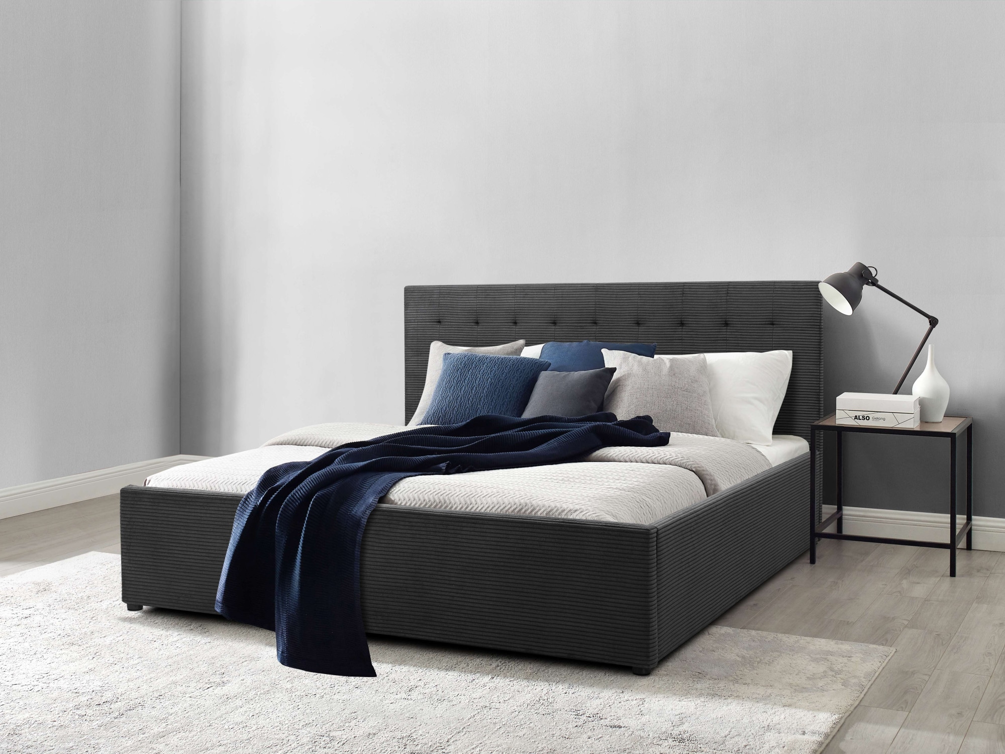 Home affaire Polsterbett "Hamar, Knopfsteppung im Kopfteil, bis 250 KG bela günstig online kaufen