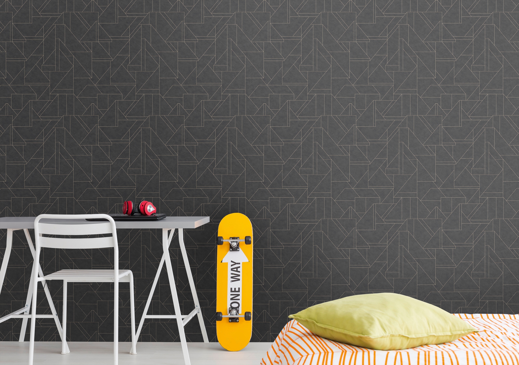 living walls Vliestapete »Metropolitan Stories. Travel Styles. Tapete mit Grafik«, metallic-Metall-Effekte-gemustert, Metallic-Tapete Grafisch Elegant Tapeten Wohnzimmer Schlafzimmer Flur