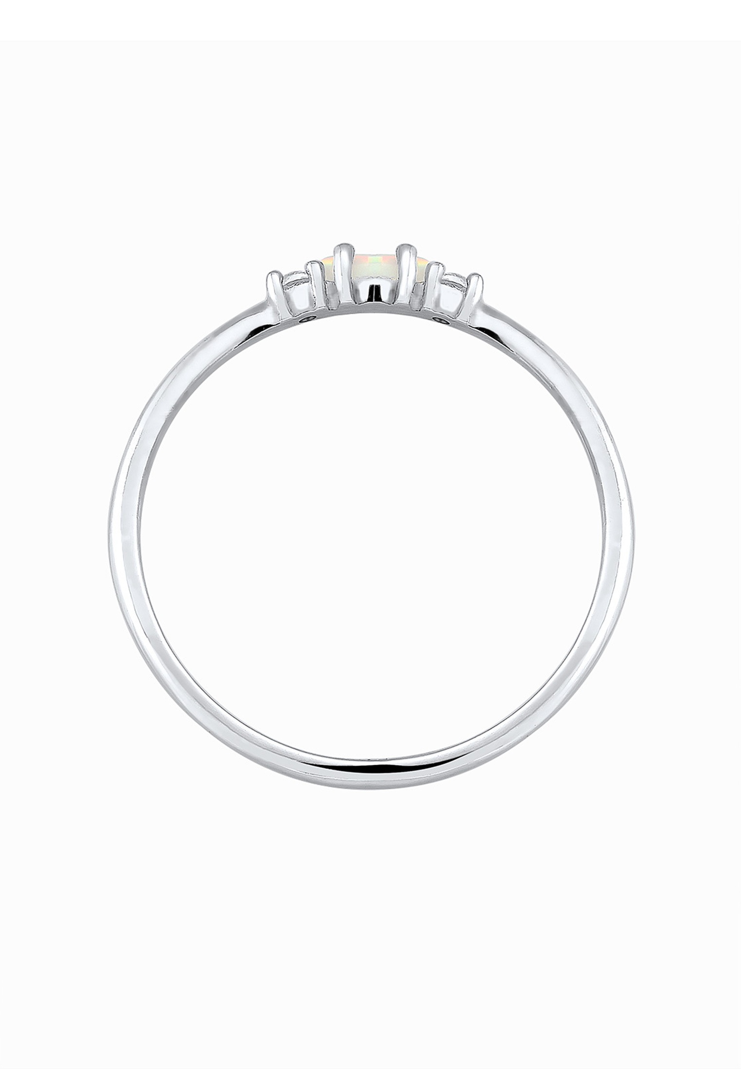 Elli Fingerring »Opal Marquise und Zirkonia 925 Sterling Silber«