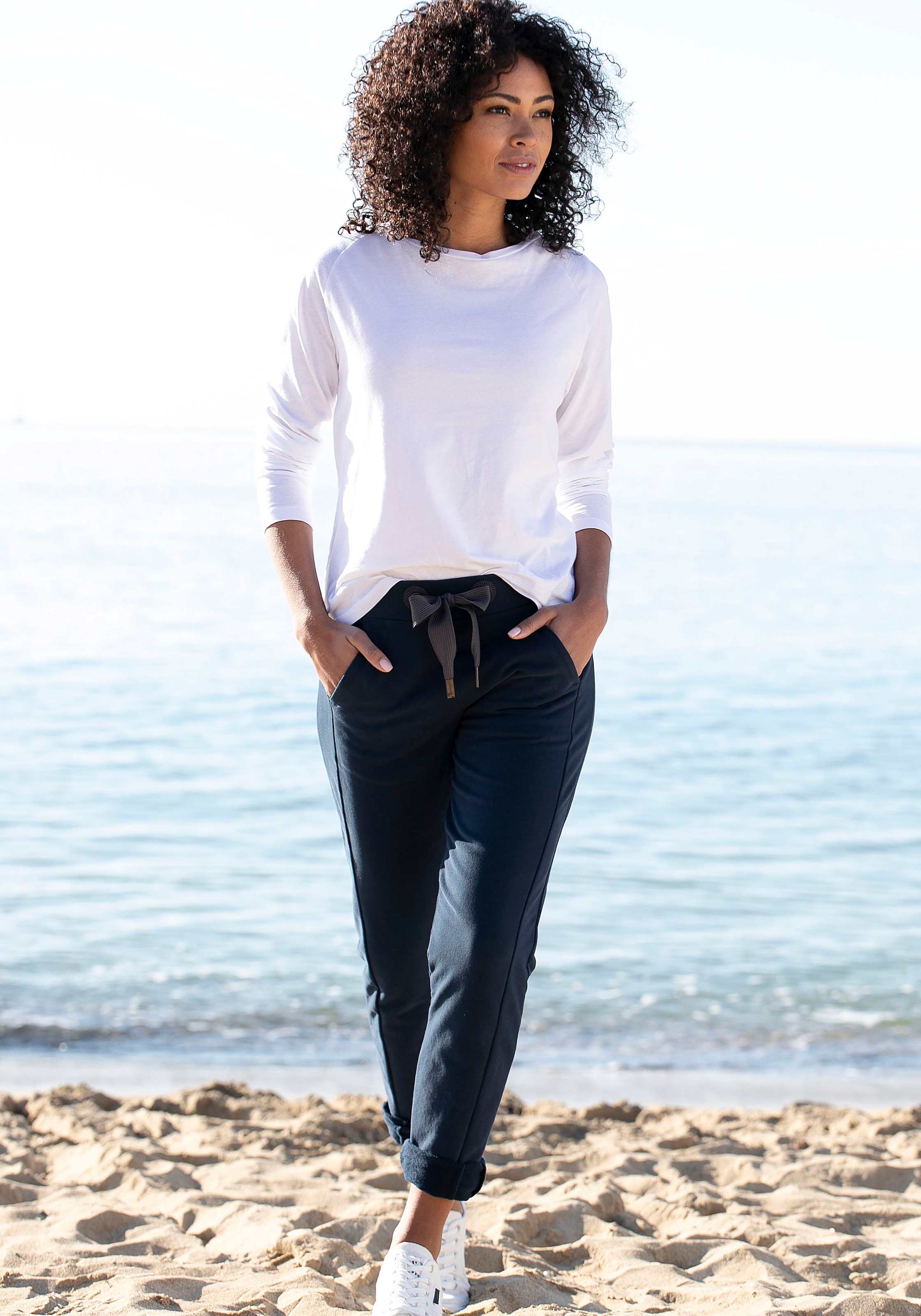 Elbsand Sweathose »Brinja«, mit Logoprint am Bund und Taschen, Jogginghose, Relaxhose
