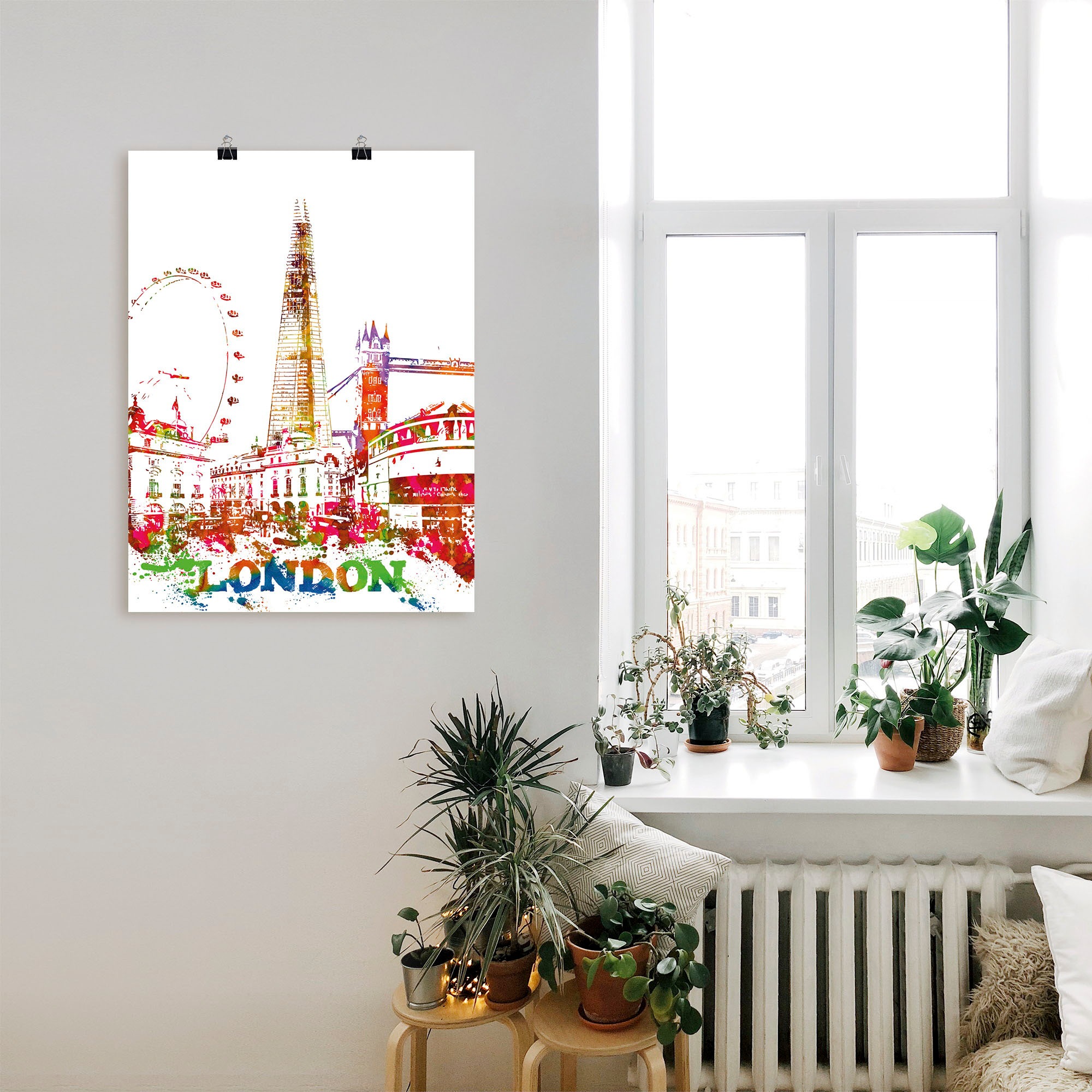 Artland Wandbild »London Grafik«, London, (1 St.), als Alubild, Leinwandbild, Wandaufkleber oder Poster in versch. Größen