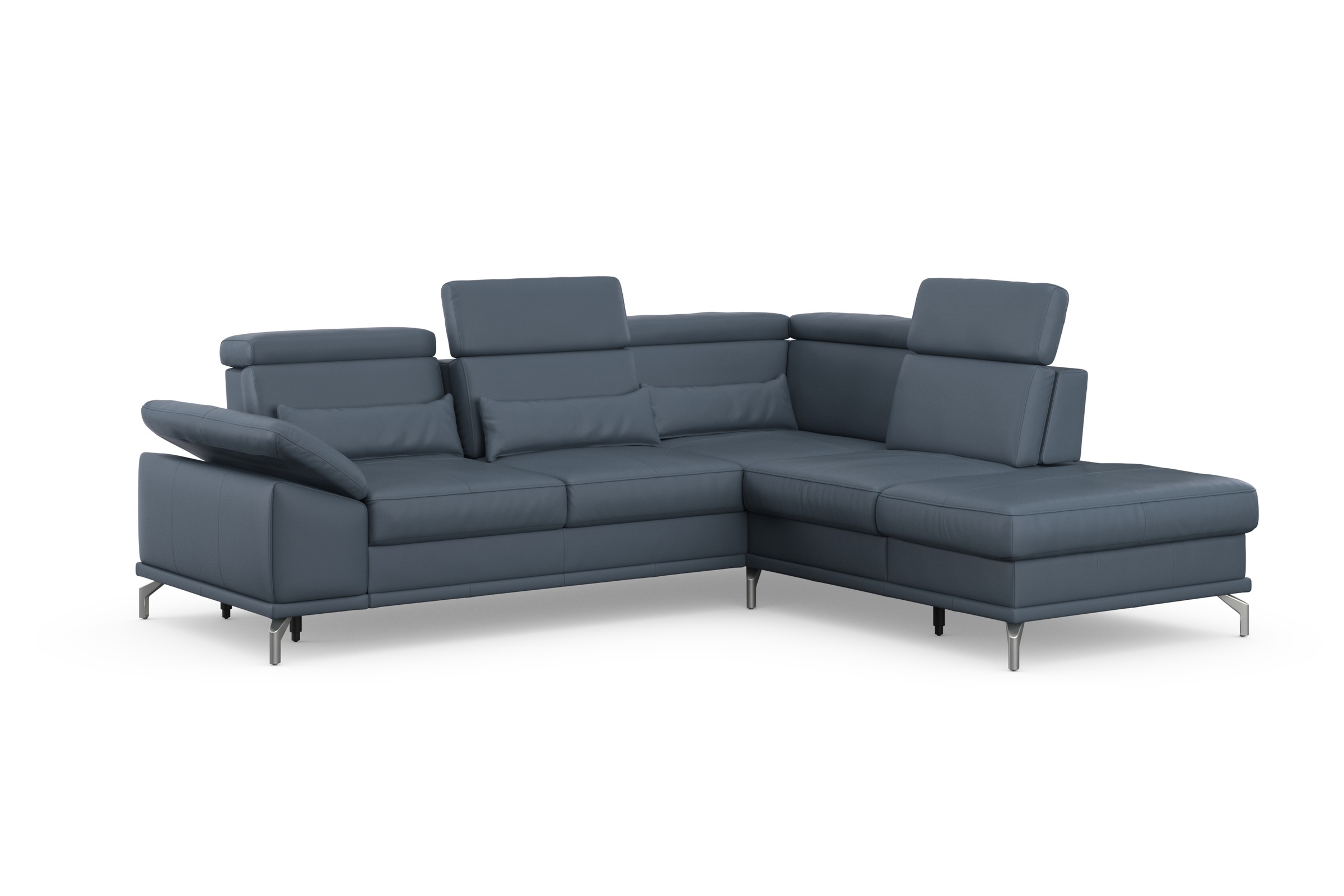 sit&more Ecksofa »Cabrio L-Form, mit Sitztiefenverstellung, Arm- und Kopfteilverstellung«, 3 Nierenkissen, Federkern, optional Bettfunktion und Stauraum