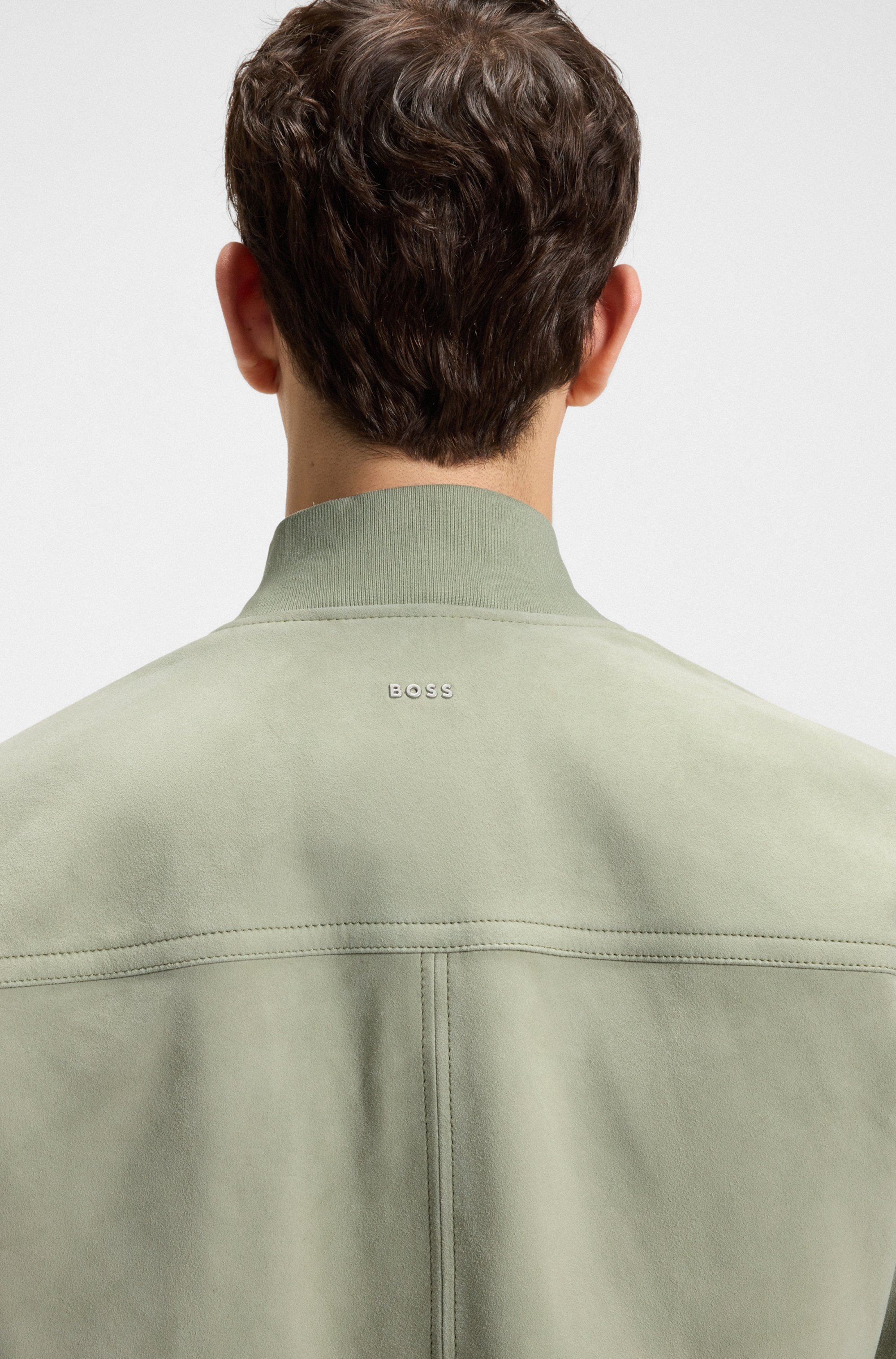 BOSS ORANGE Lederjacke »Johice«, aus weichem Ziegennappaleder