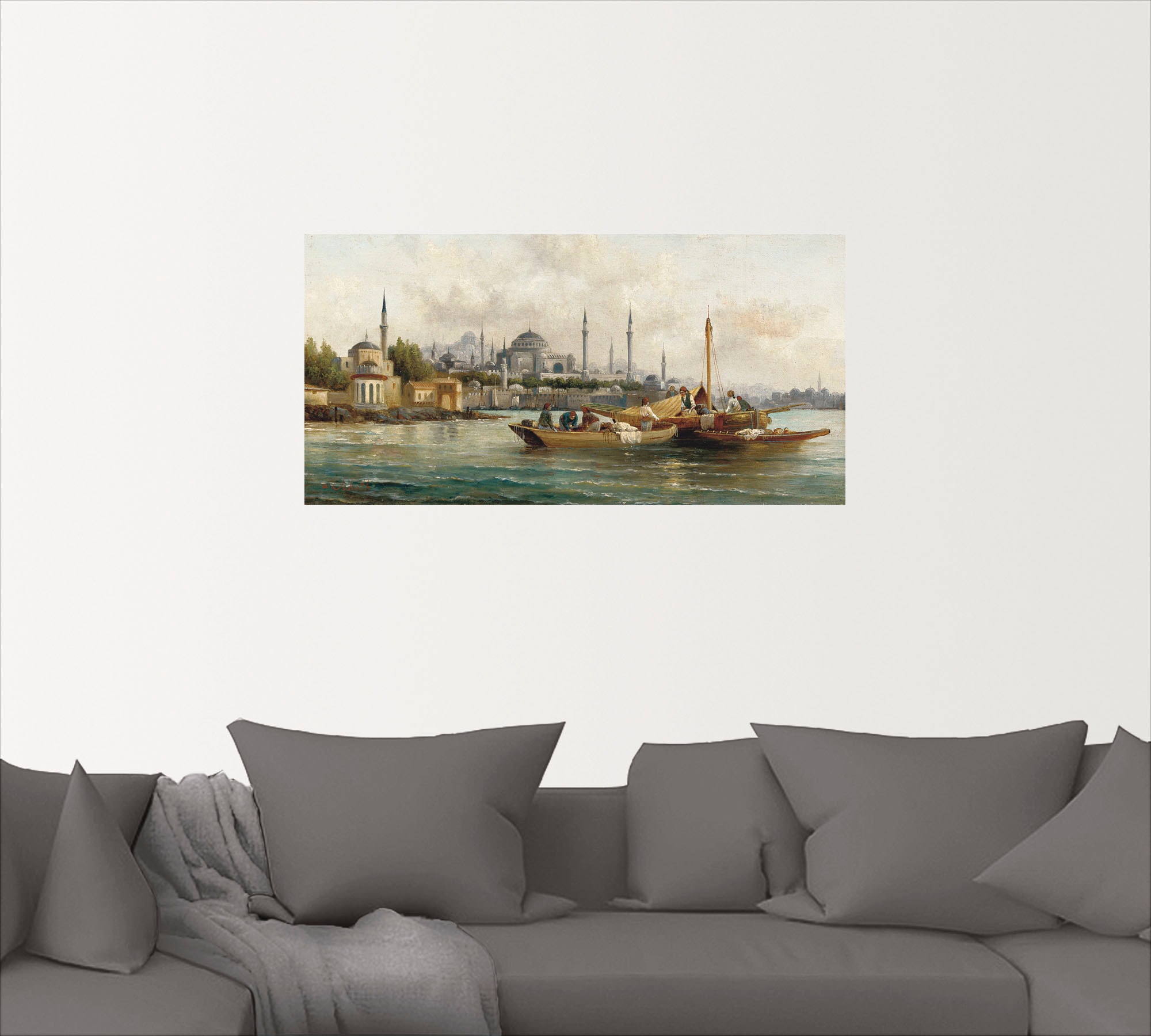 Artland Wandbild »Handelsschiffe vor Hagia Sophia«, Boote & Schiffe, (1 St.), als Leinwandbild, Poster, Wandaufkleber in verschied. Größen