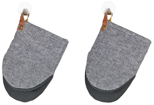 WENKO Topfhandschuhe »Modell Ada Mini«, (Set, 2 tlg.), kleine Ofenhandschuhe, Handflächen aus Neopren, Baumwollinnenseite