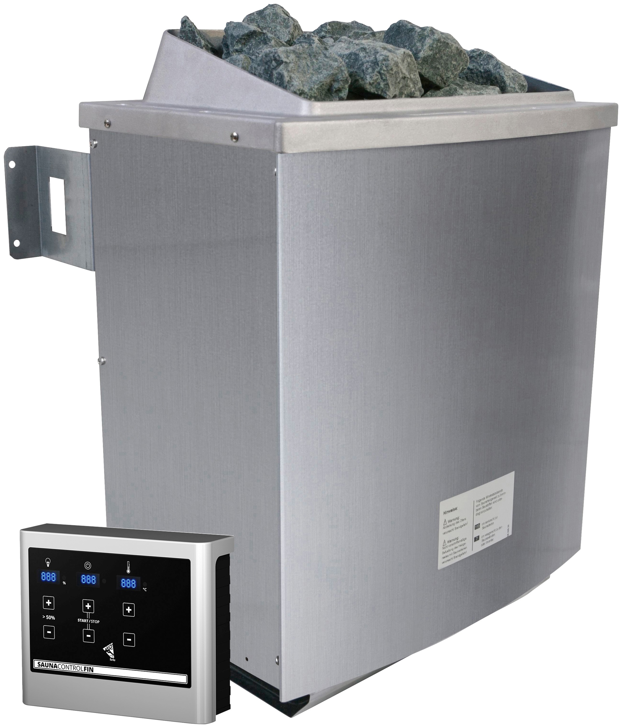 Karibu Sauna »Jarin« Set,  Ofen 9 KW externe Strg easy