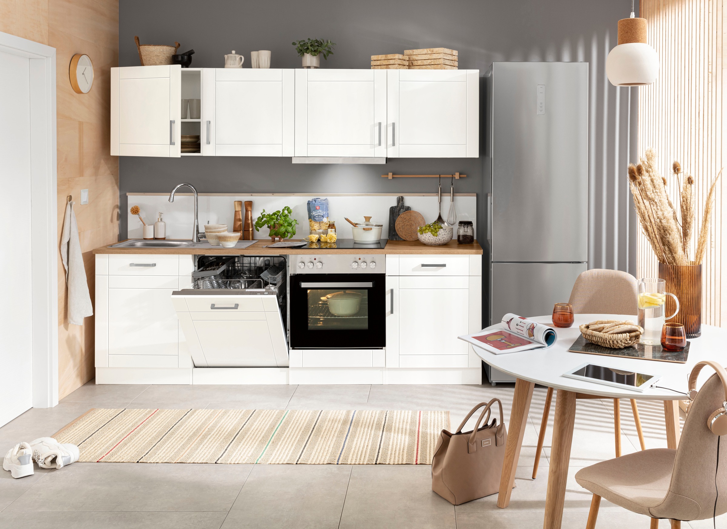 KOCHSTATION Küchenzeile »KS-Tinnum«, mit E-Geräten, Breite 240 cm günstig online kaufen
