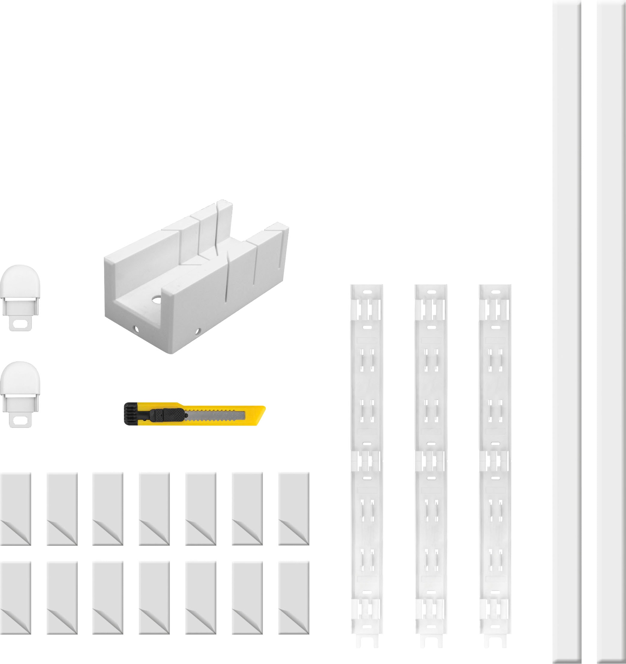 SCHELLENBERG Kabelkanal »System M Starterset zur Aufputzmontage, kleben oder schrauben«, Kabel Organizer, 2,1 m, weiß