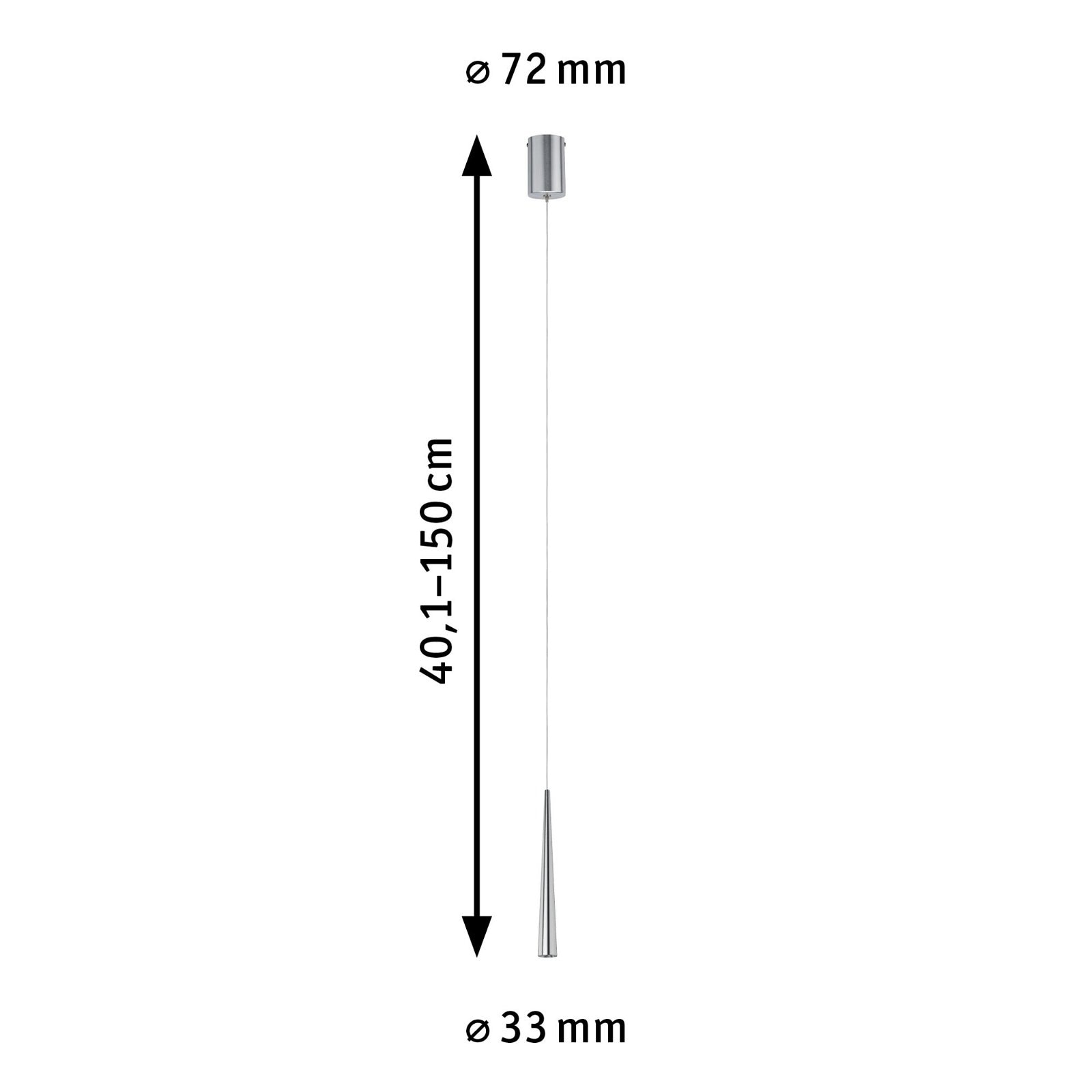 Paulmann LED Pendelleuchte »Gutta 1x7W Alu gebürstet 230V Metall«, 1 flammig