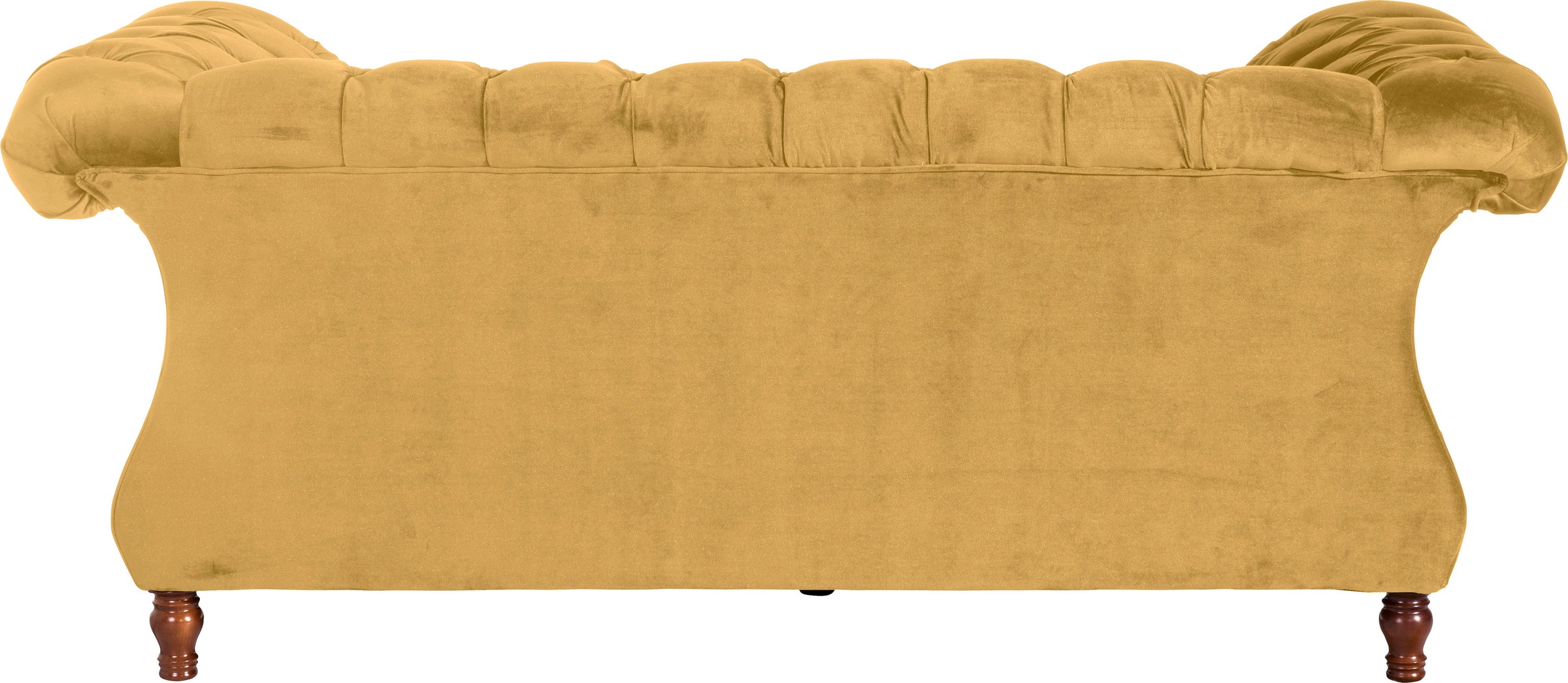 Max Winzer® Chesterfield-Sofa »Isabelle«, Knopfheftung & gedrechselten Füßen in Buche Nussbaum, Breite 200 cm