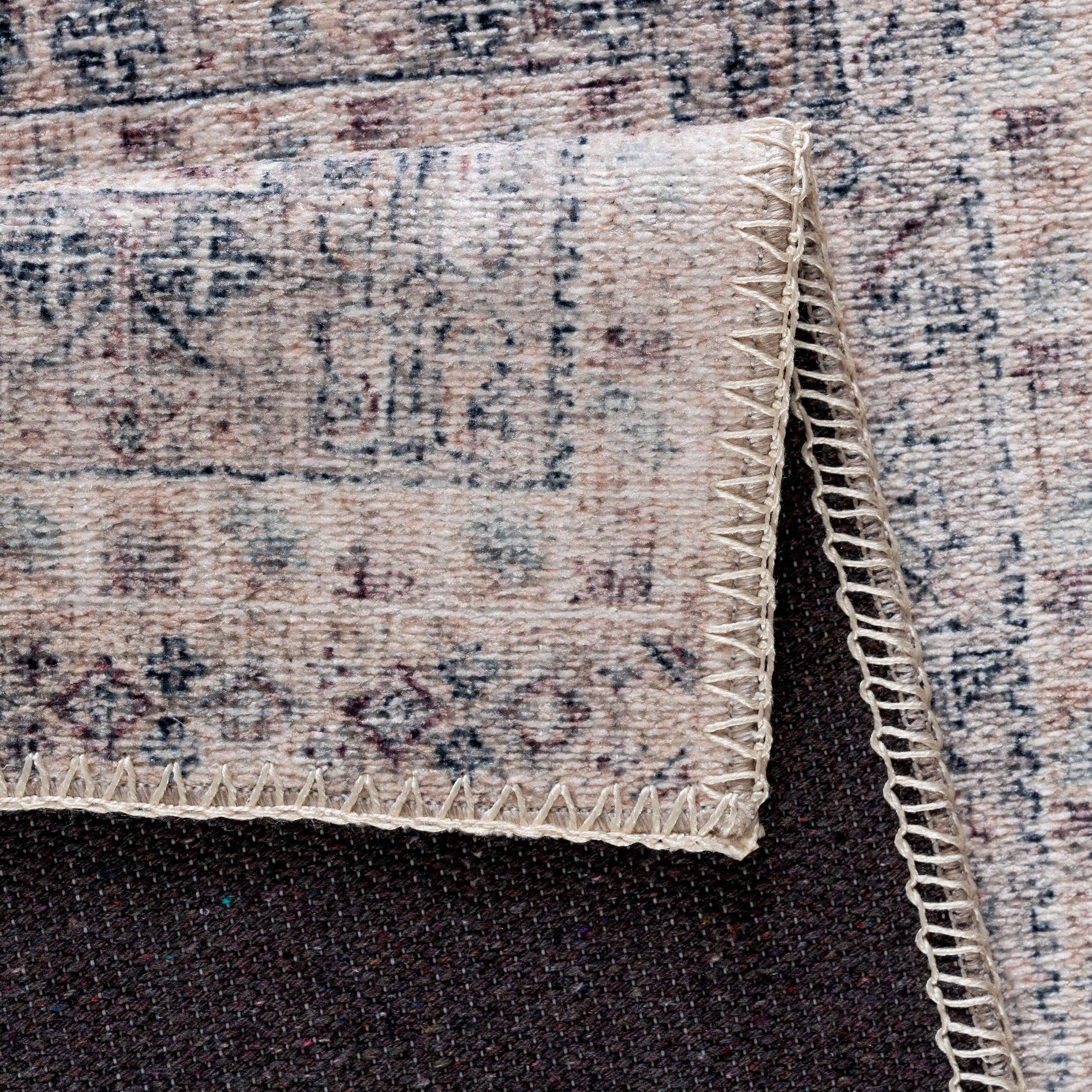 Sehrazat Teppich »Vintage 3550«, rechteckig, 4 mm Höhe, Kurzflor, waschbar, Chenille mit Baumwolle, Wohnzimmer