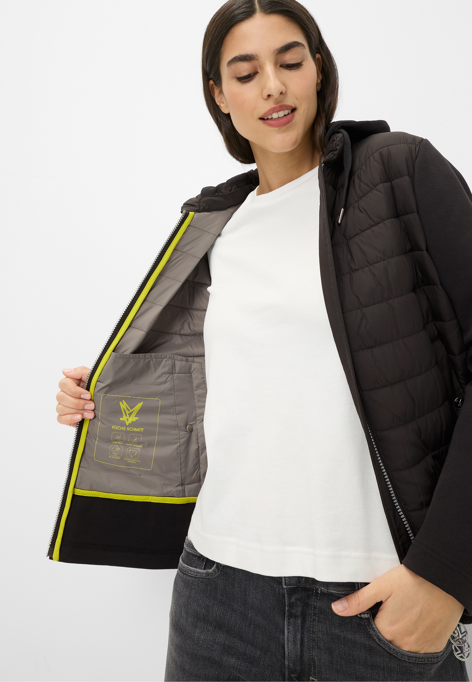 Fuchs Schmitt Steppjacke mit Kapuze mit abnehmbarer Kapuze