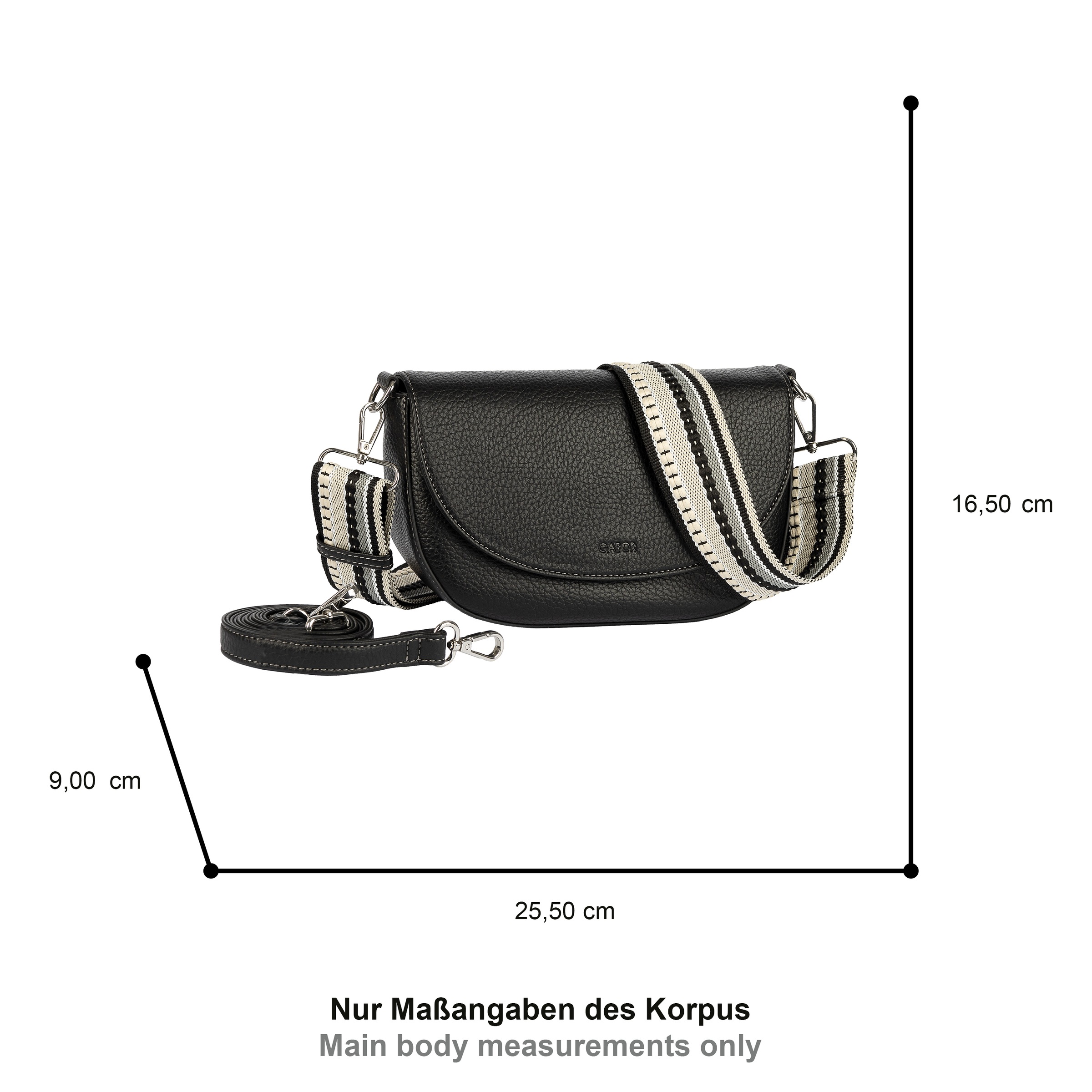 Gabor Satteltasche »Linda Summer« Damen Umhängetasche, Schultertasche mit dezentem Logo
