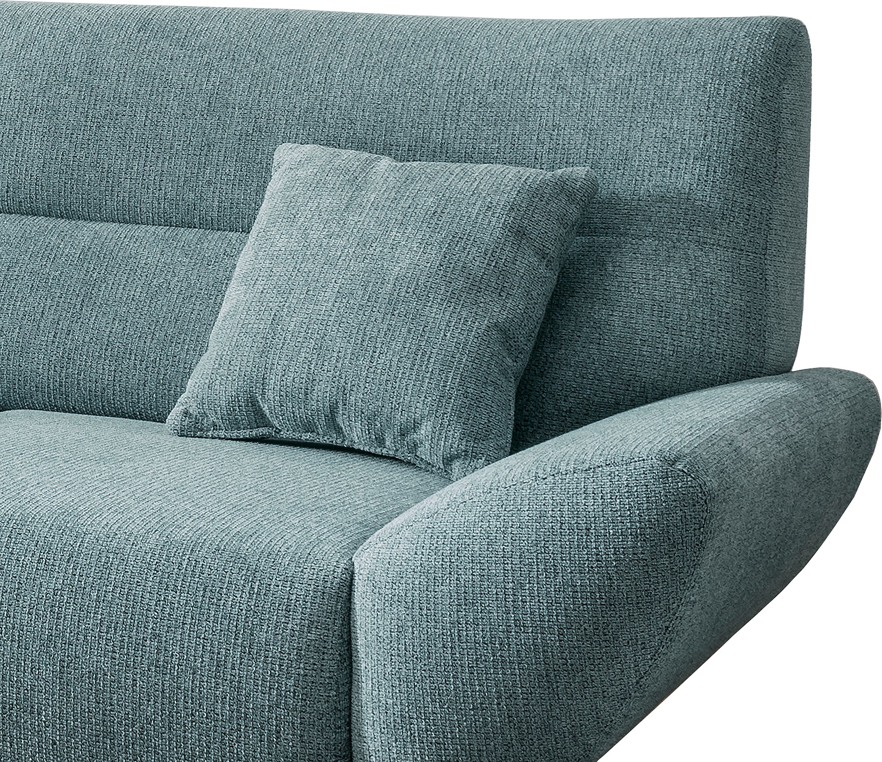 INOSIGN Ecksofa »Drago, elegant und zeitlos, komfortabel, Holzfuß, L-Form«, frei im Raum stellbar, inkl. 2 Zierkissen