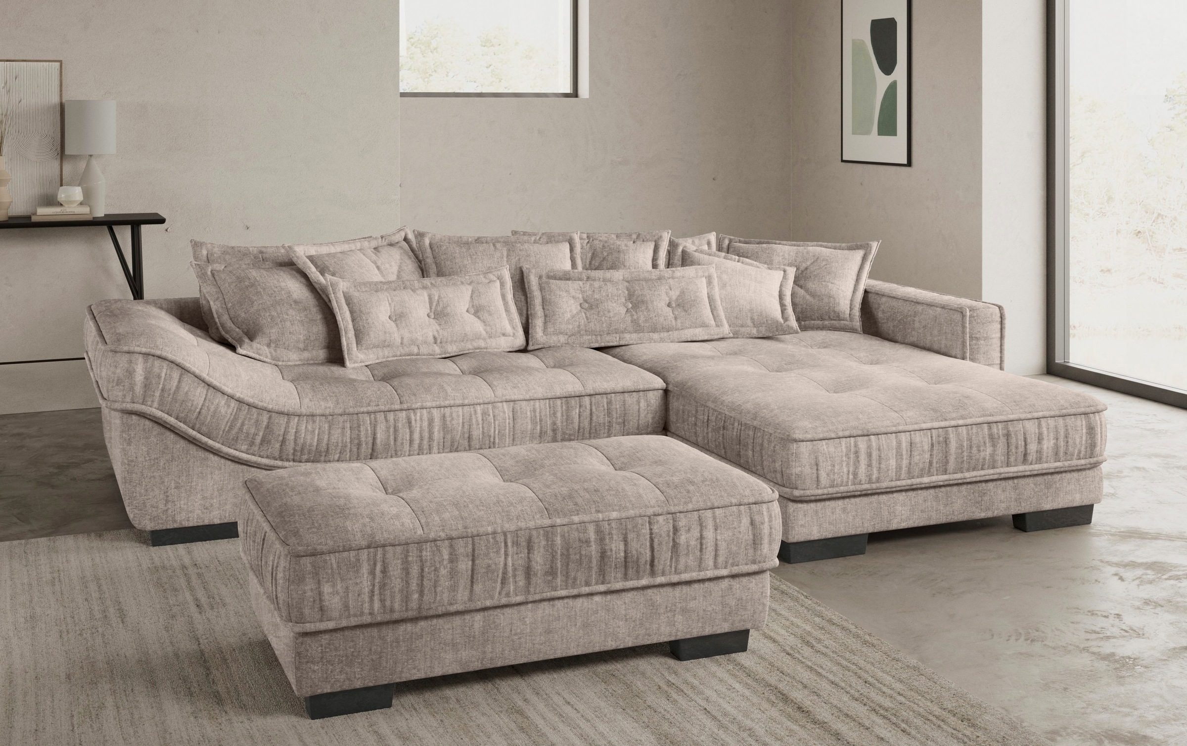 Mr. Couch Hockerbank »Diwan II DuraFlex«, Hochwertige DuraFlex-Kaltschaumpolsterung, bis 140 kg belastbar