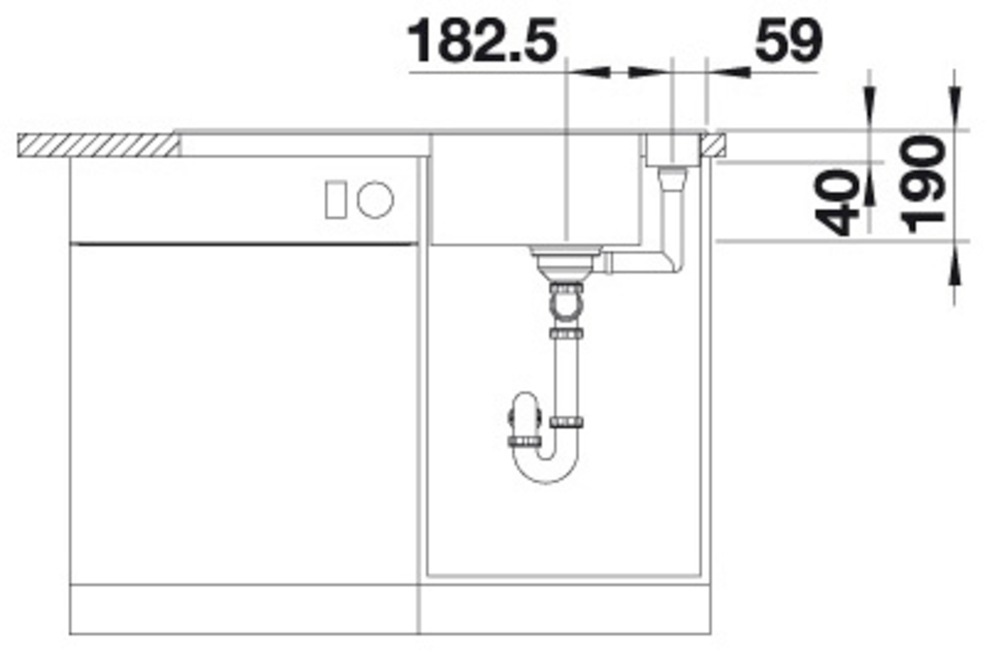 Blanco Granitspüle »AXIA III 5 S«, inklusive gratis Esche-Compound-Brückenschneidebrett