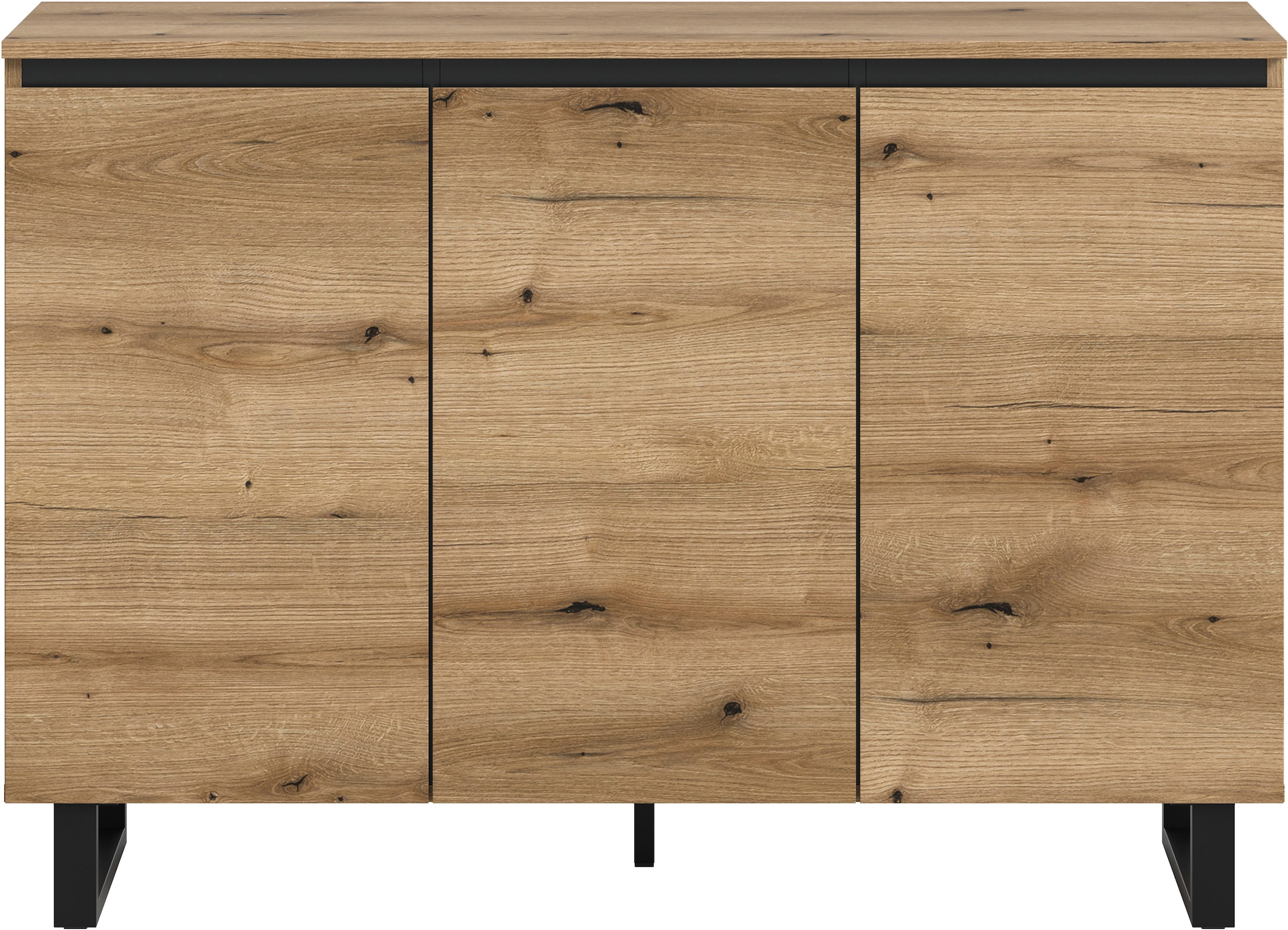 INOSIGN Sideboard »TOMA, Breite: 120 cm, mit Metall-Kufen-Fuß, 3 Türen, 3 Einlegeböden«, Anrichte, Kommode, Schrank, Board, Higboard