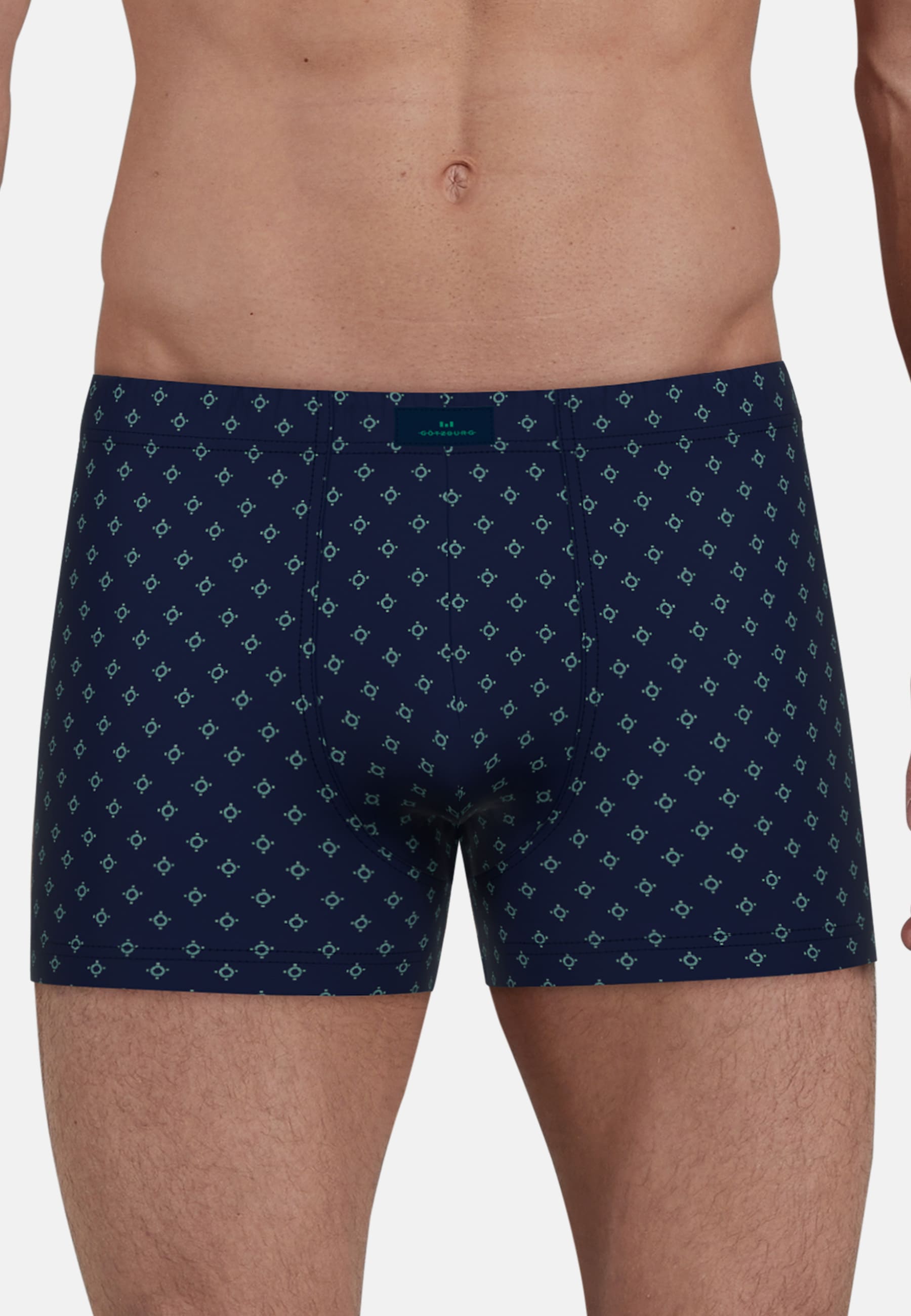GÖTZBURG Boxershorts »Bray«, (2er Pack), mit stilvollem Musterdesign