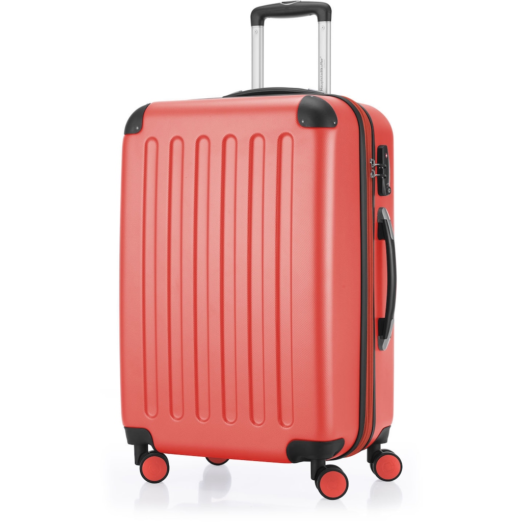 Hauptstadtkoffer Hartschalen-Trolley »Spree, 65 cm, korall«, 4 Rollen