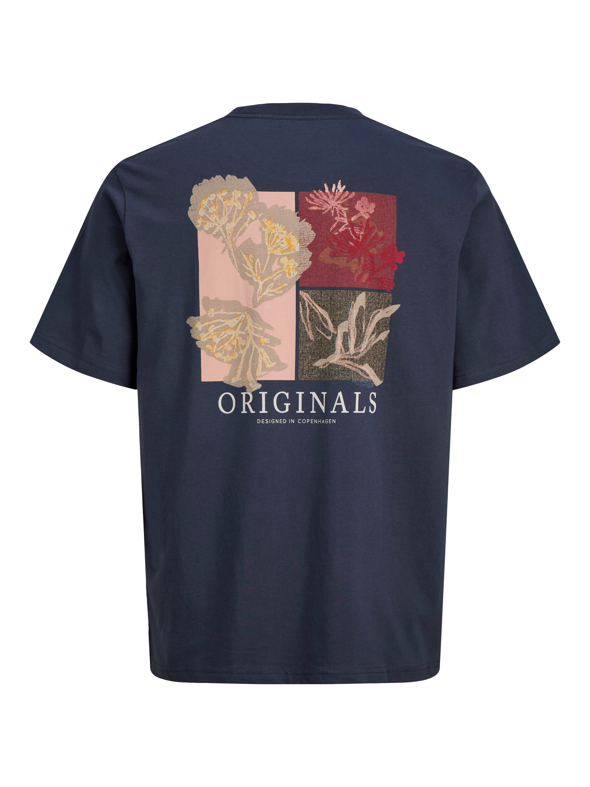 Jack & Jones Kurzarmshirt »JORMONTAUK AOP BACK TEE SS CREW NECK« Baumwolle, regular fit