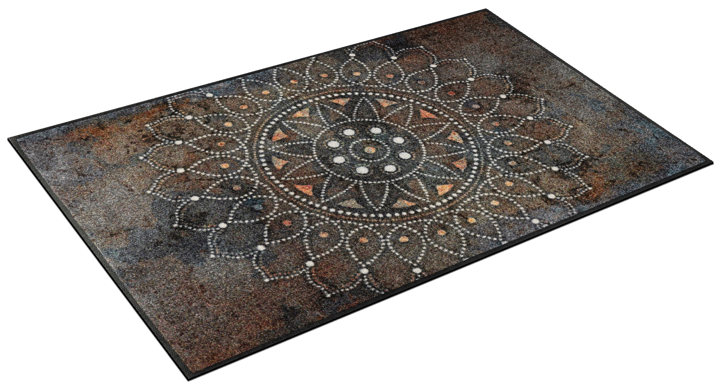 wash+dry by Kleen-Tex Teppich »Madhana« rechteckig 7 mm Höhe Motiv Mandala, rutschhemmend, In- und Outdoor geeignet, waschbar