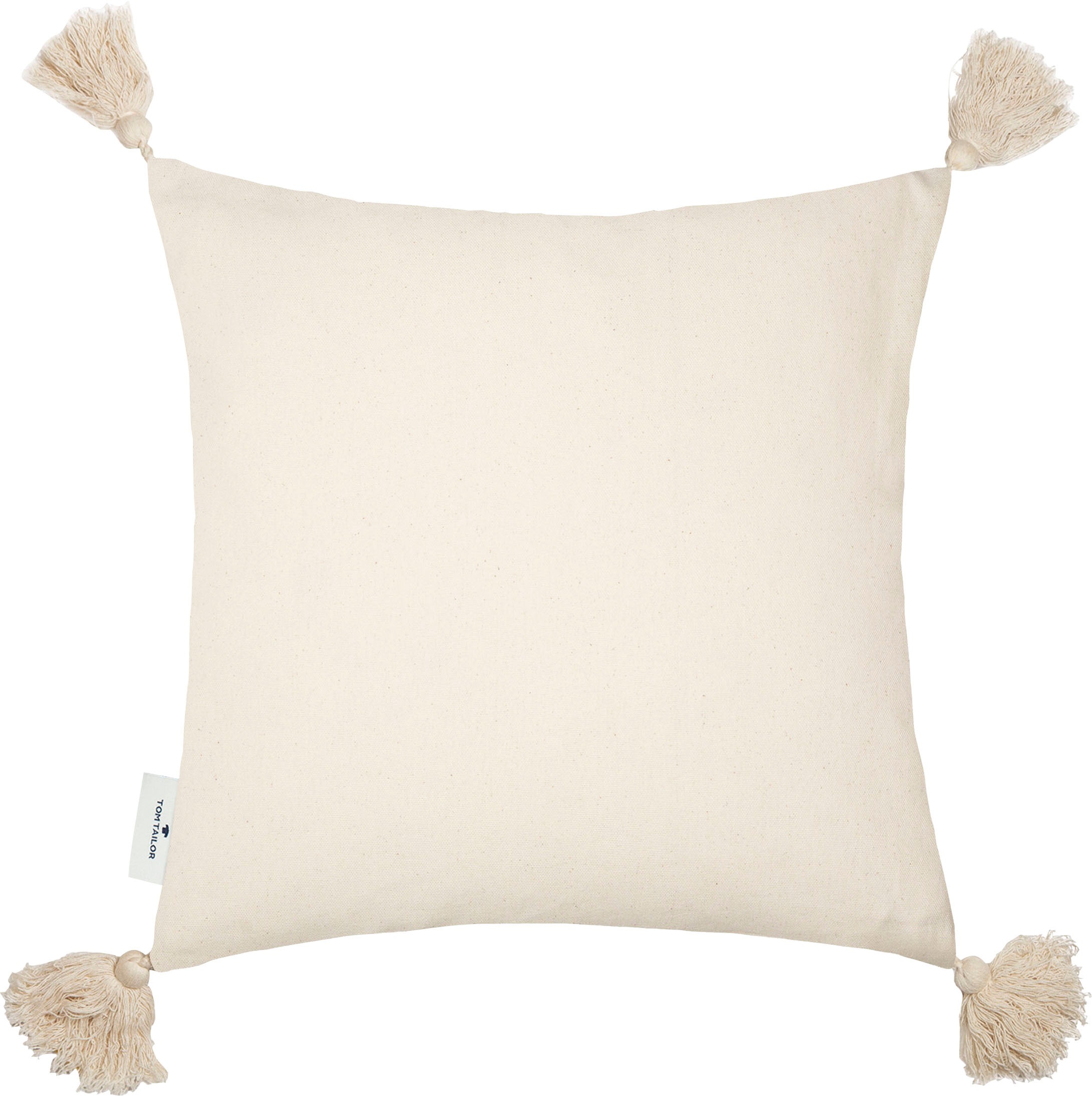 TOM TAILOR HOME Dekokissen »Knot Lines«, mit trendigen Quasten, Kissenhülle günstig online kaufen