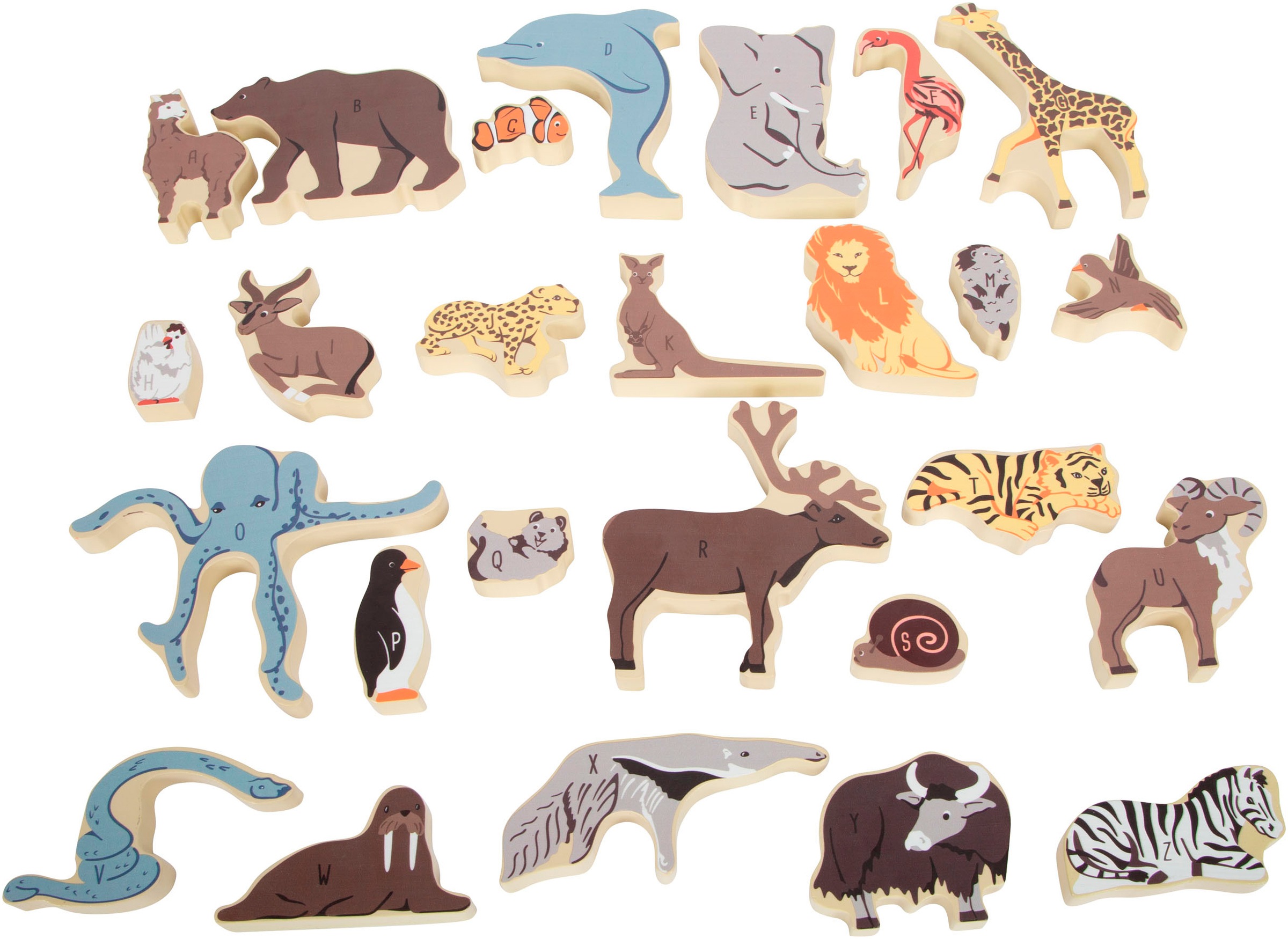 Small Foot Konturenpuzzle »Buchstabenpuzzle Tiere«
